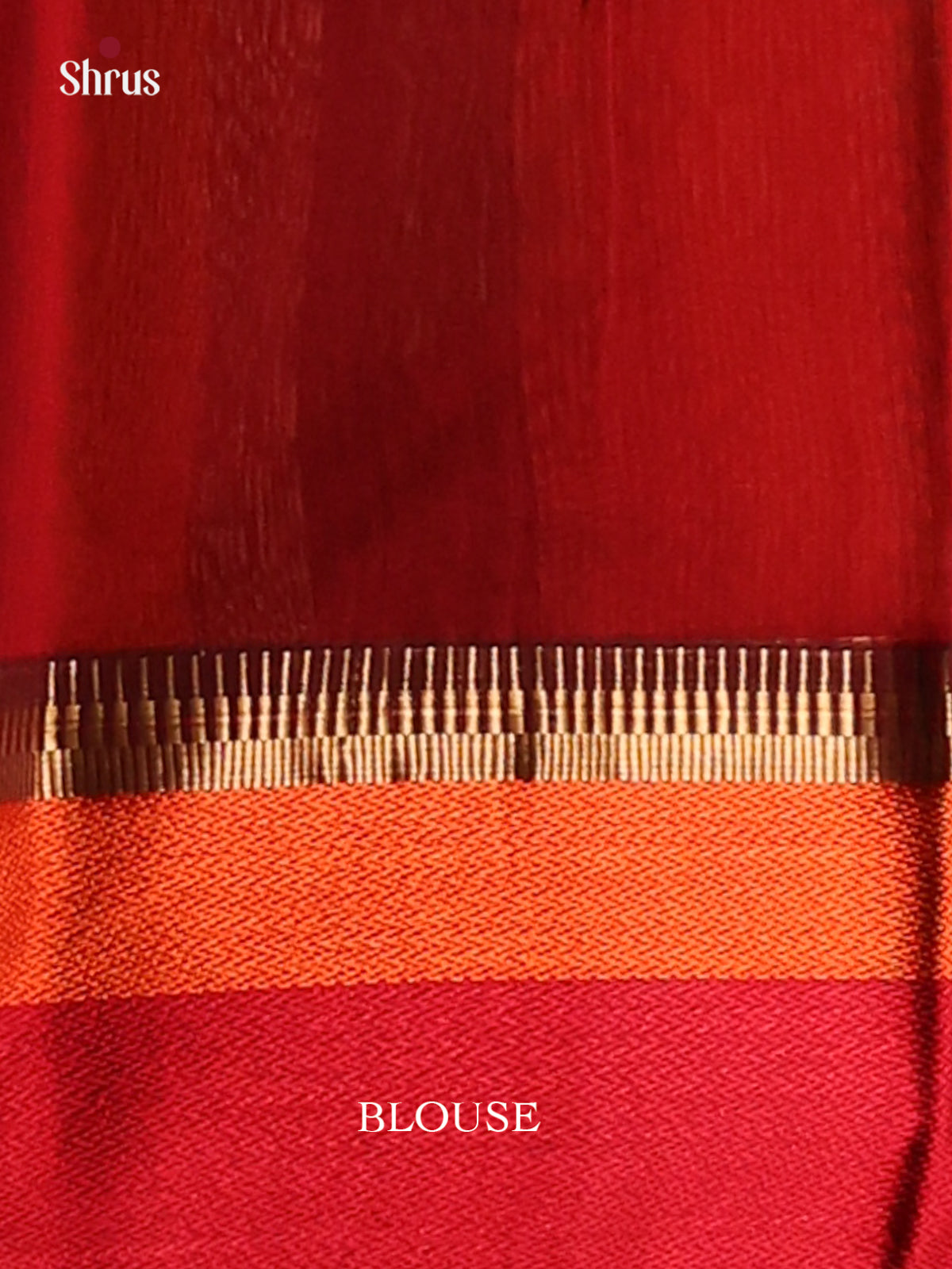 Black with Red - Maheshwari silkcotton Saree - Shop on Shrus.com