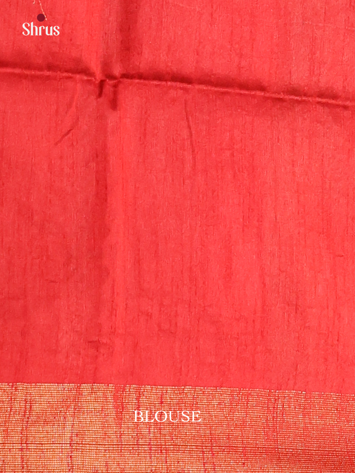 Brown & Red - Semi Rawsilk Saree