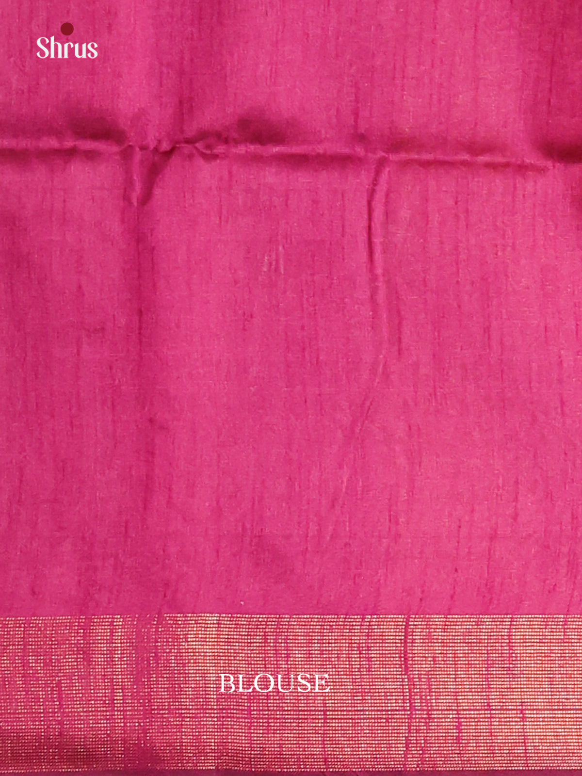 Peachish Pink & Majenta - Semi Rawsilk Saree - Shop on Shrus.com