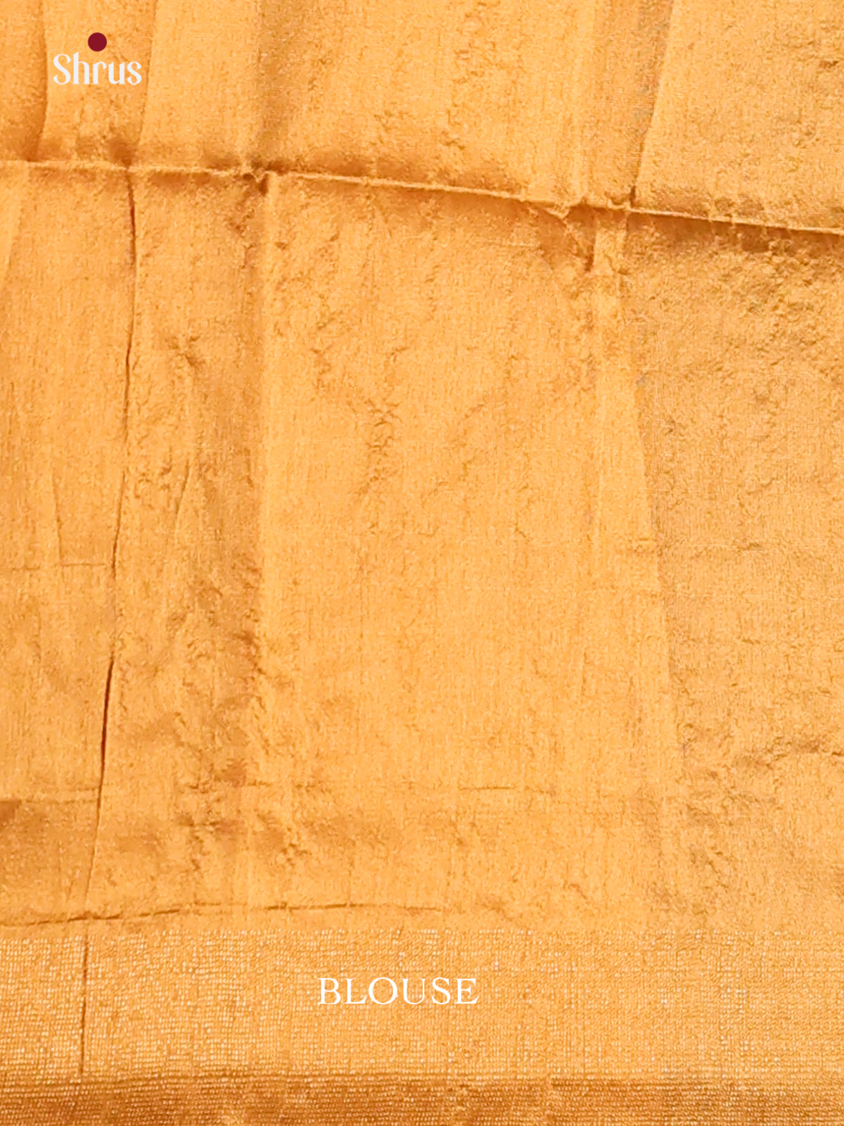 Blue with Mustard - Semi Rawsilk Saree - Shop on Shrus.com