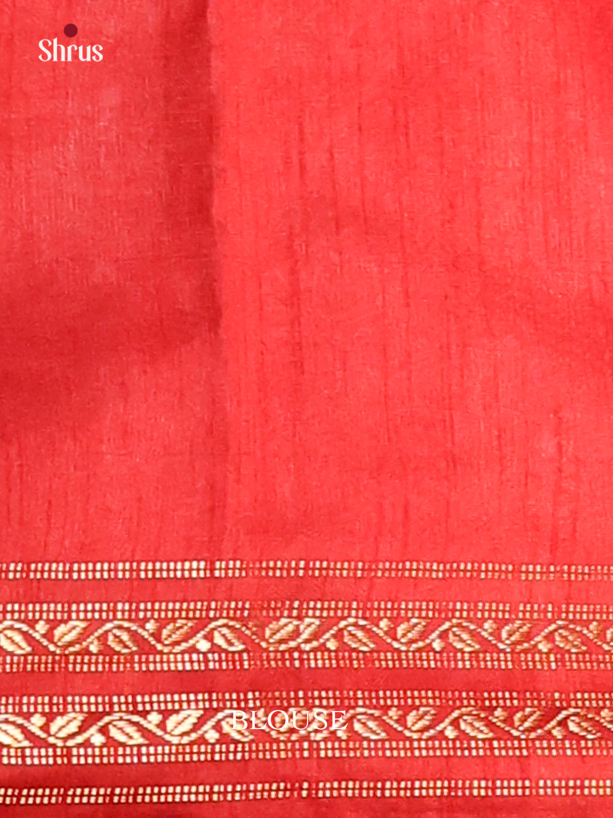 Brown with Red - Semi Rawsilk Saree - Shop on Shrus.com