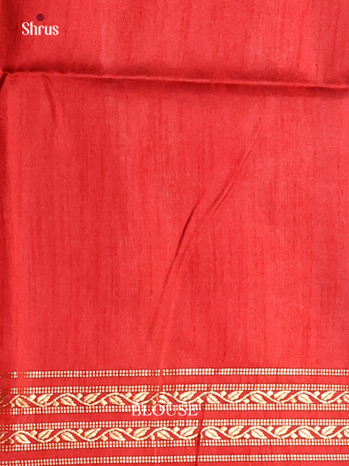 Teal & Red - Semi Rawsilk Saree - Shop on Shrus.com