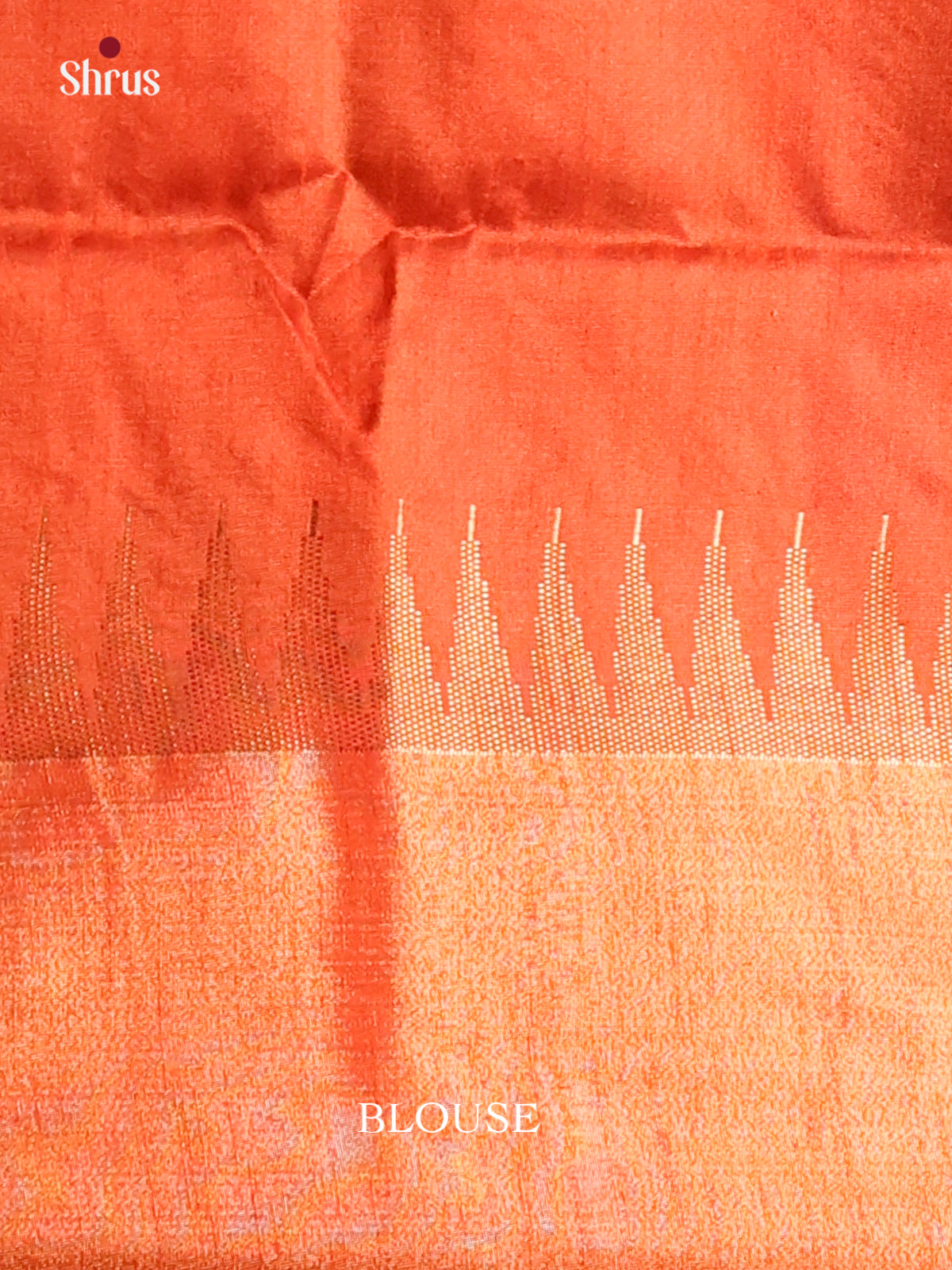 Purple with Orange - Semi Rawsilk Saree - Shop on Shrus.com