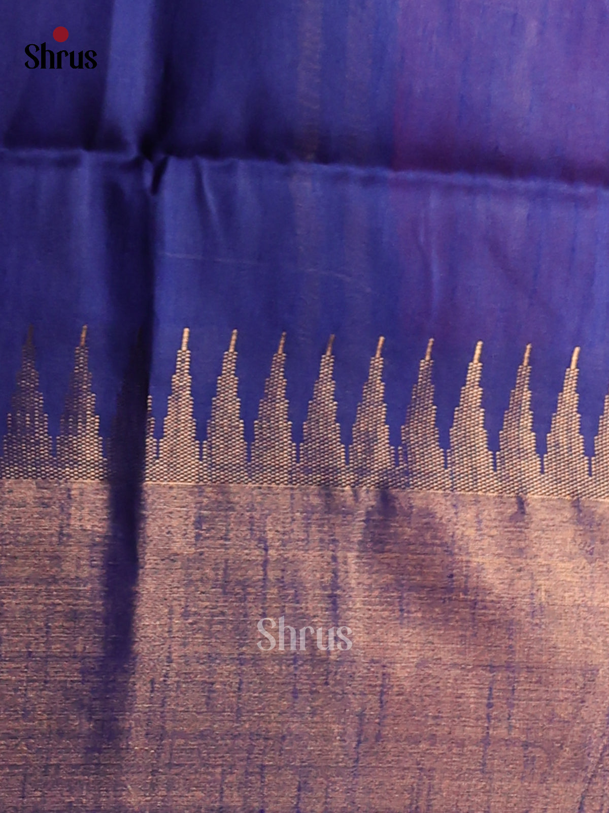 Pink with Blue - semi raw silk Saree - Shop on Shrus.com