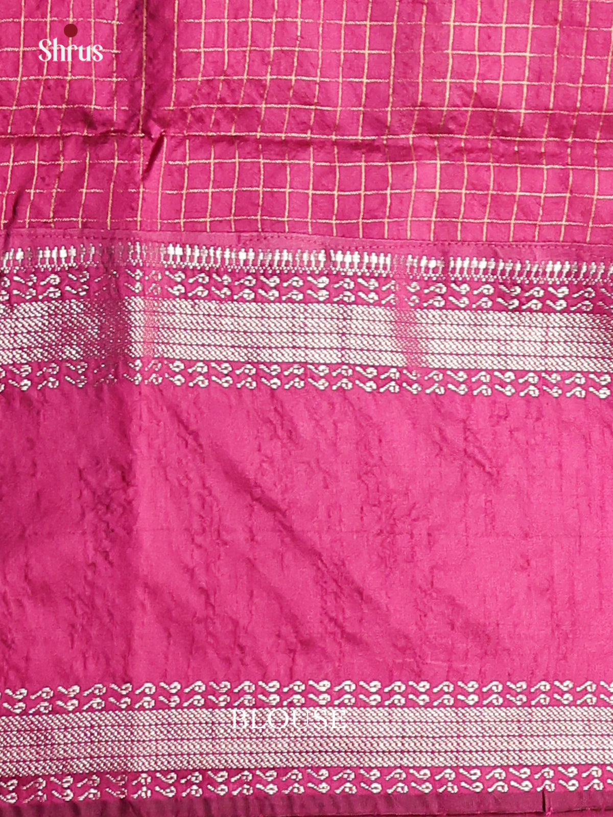 Pink & Majenta - Semi Rawsilk Saree - Shop on Shrus.com
