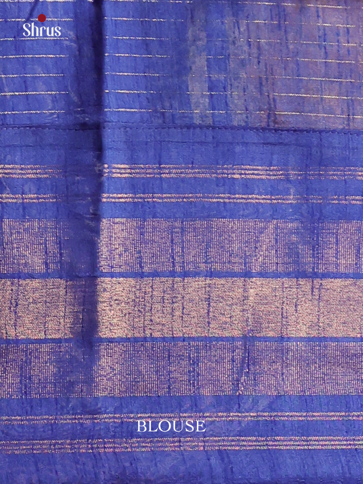 Yellow & Blue - Semi Rawsilk Saree - Shop on Shrus.com