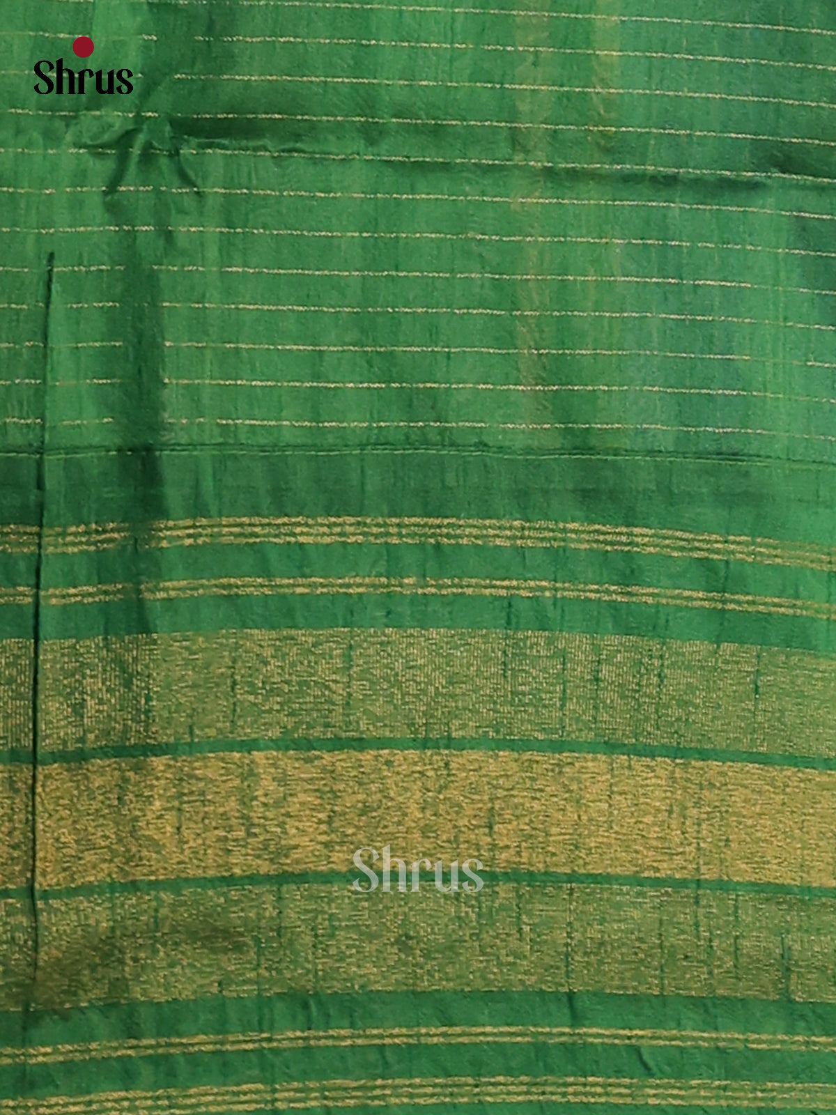 Blue with Green  - semi raw silk Saree - Shop on Shrus.com