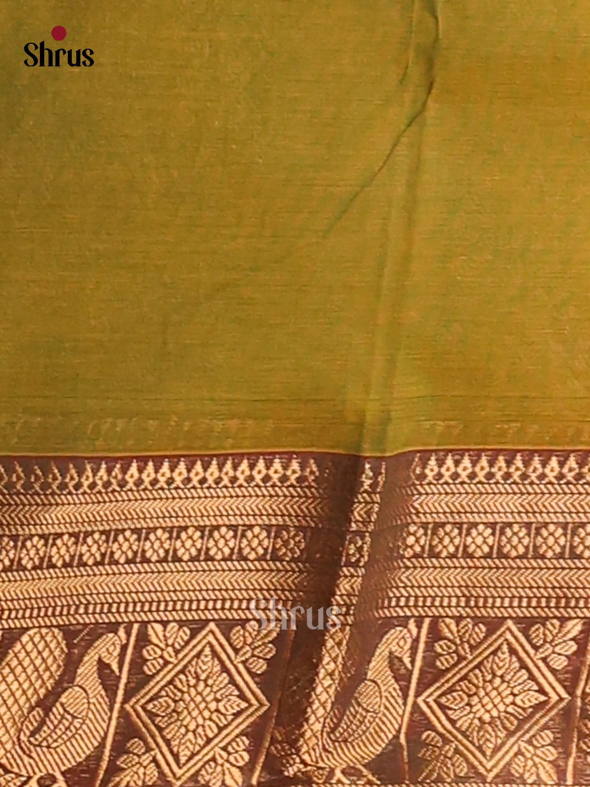 Green with Maroon - Chettinad Cotton Saree - Shop on Shrus.com