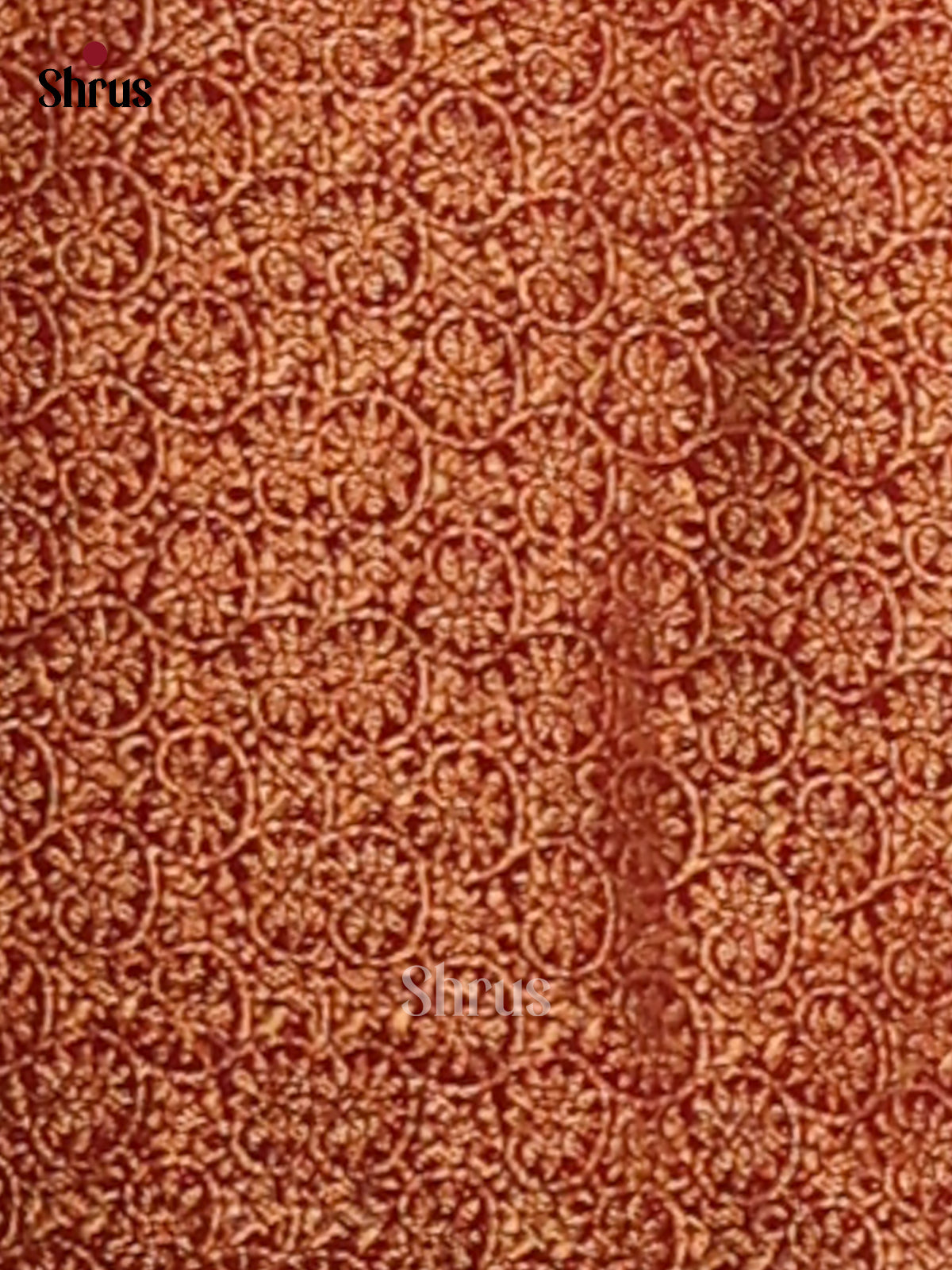 Chikoo with Maroon - semi jute - Shop on Shrus.com