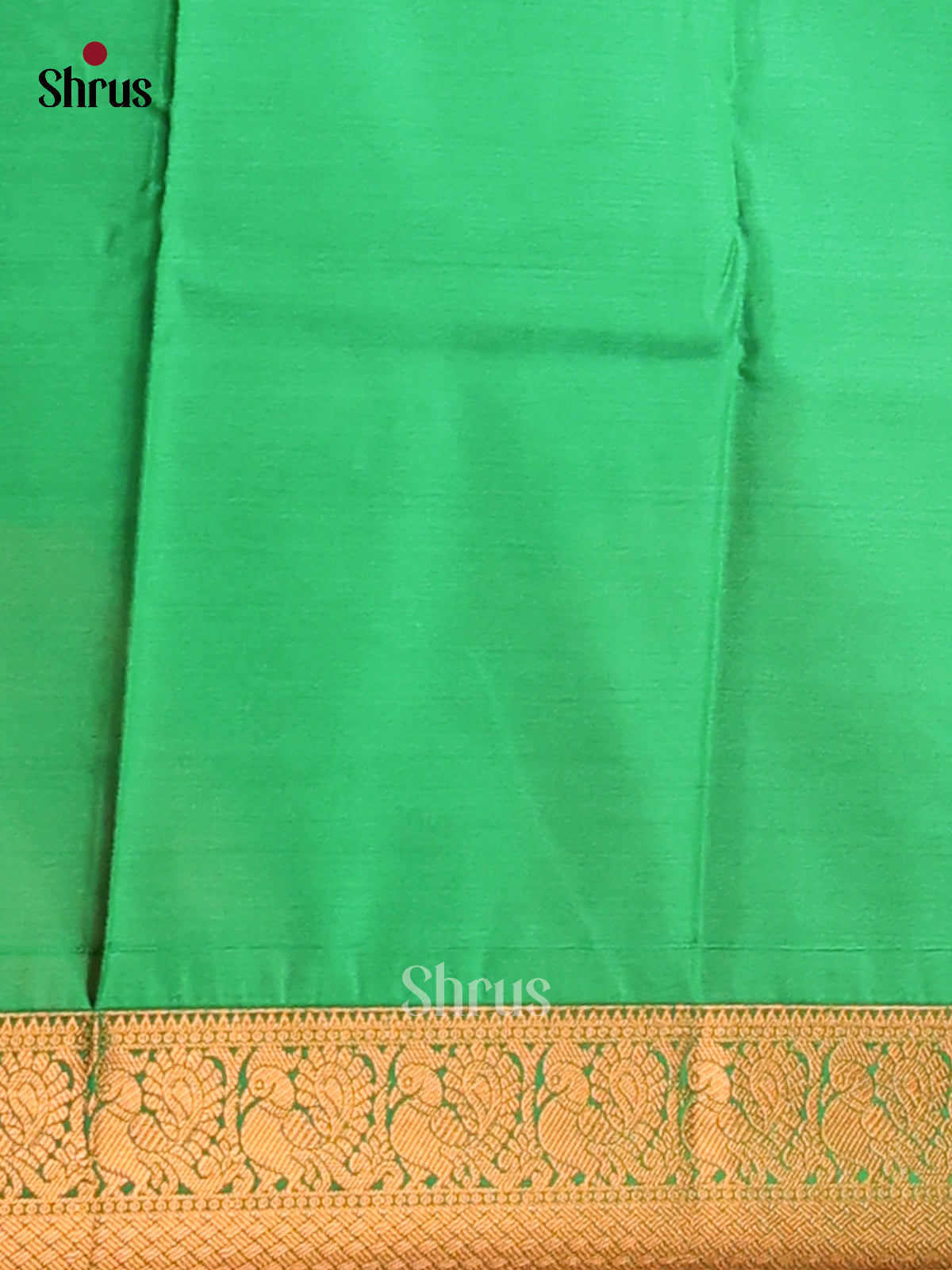 Purple with Green- Semi Kanchipuram Saree - Shop on Shrus.com