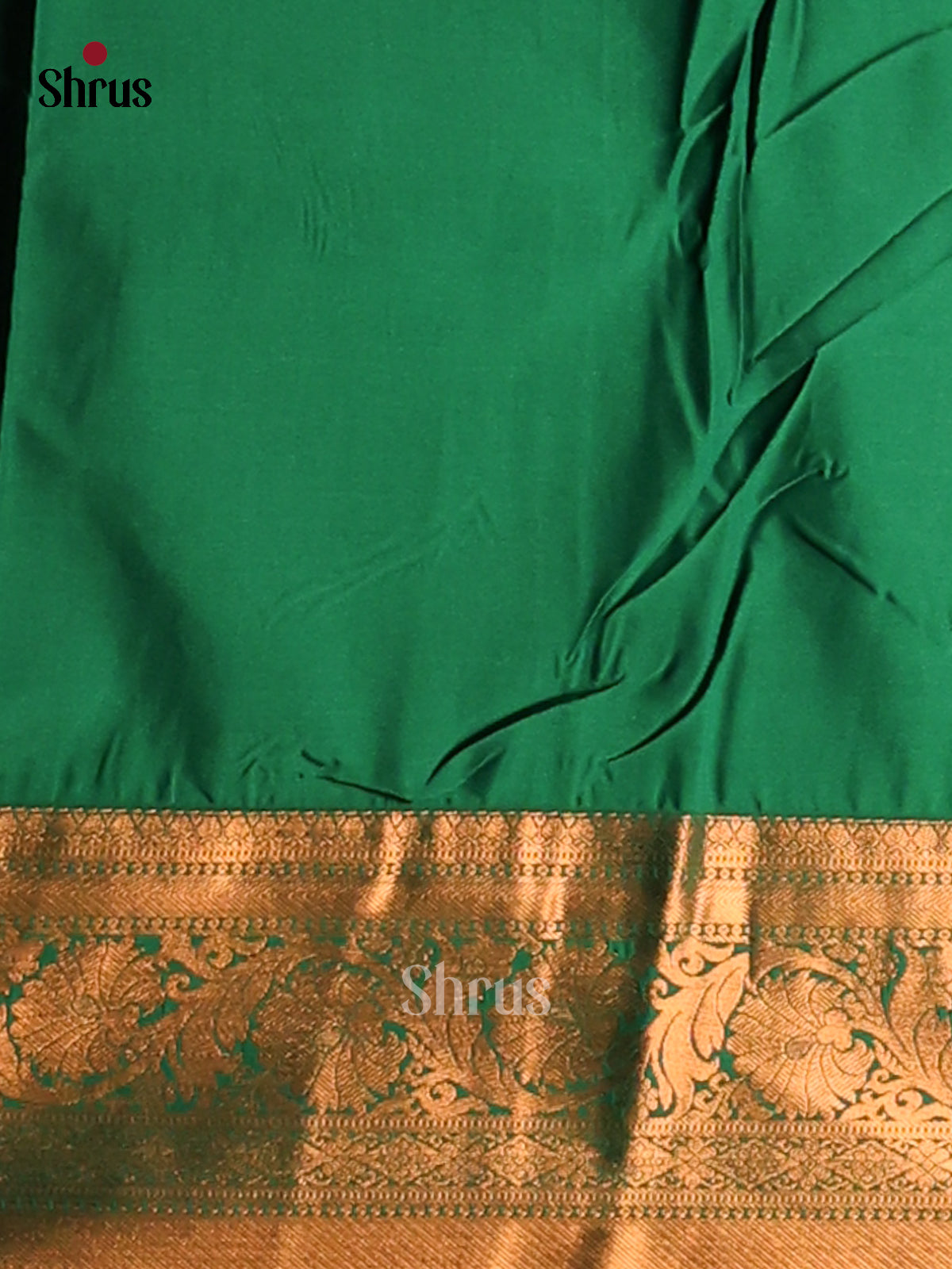 Pink with Green- Semi Kanchipuram Saree - Shop on Shrus.com