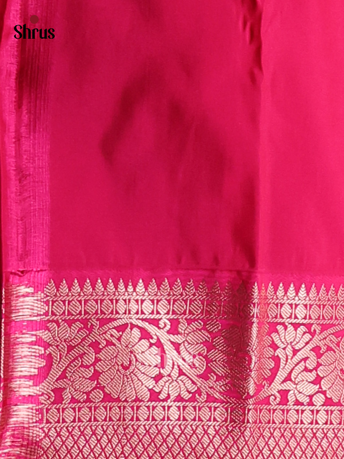 Mustard with Red - Semi Kanchipuram Saree - Shop on Shrus.com