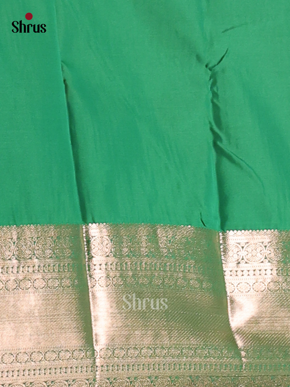 Pink with Green- Semi Kanchipuram Saree - Shop on Shrus.com
