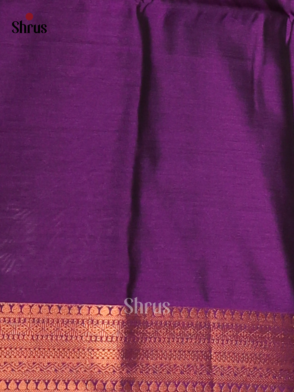 Green & Violet - Korvai Semi Kanchipuram saree - Shop on Shrus.com