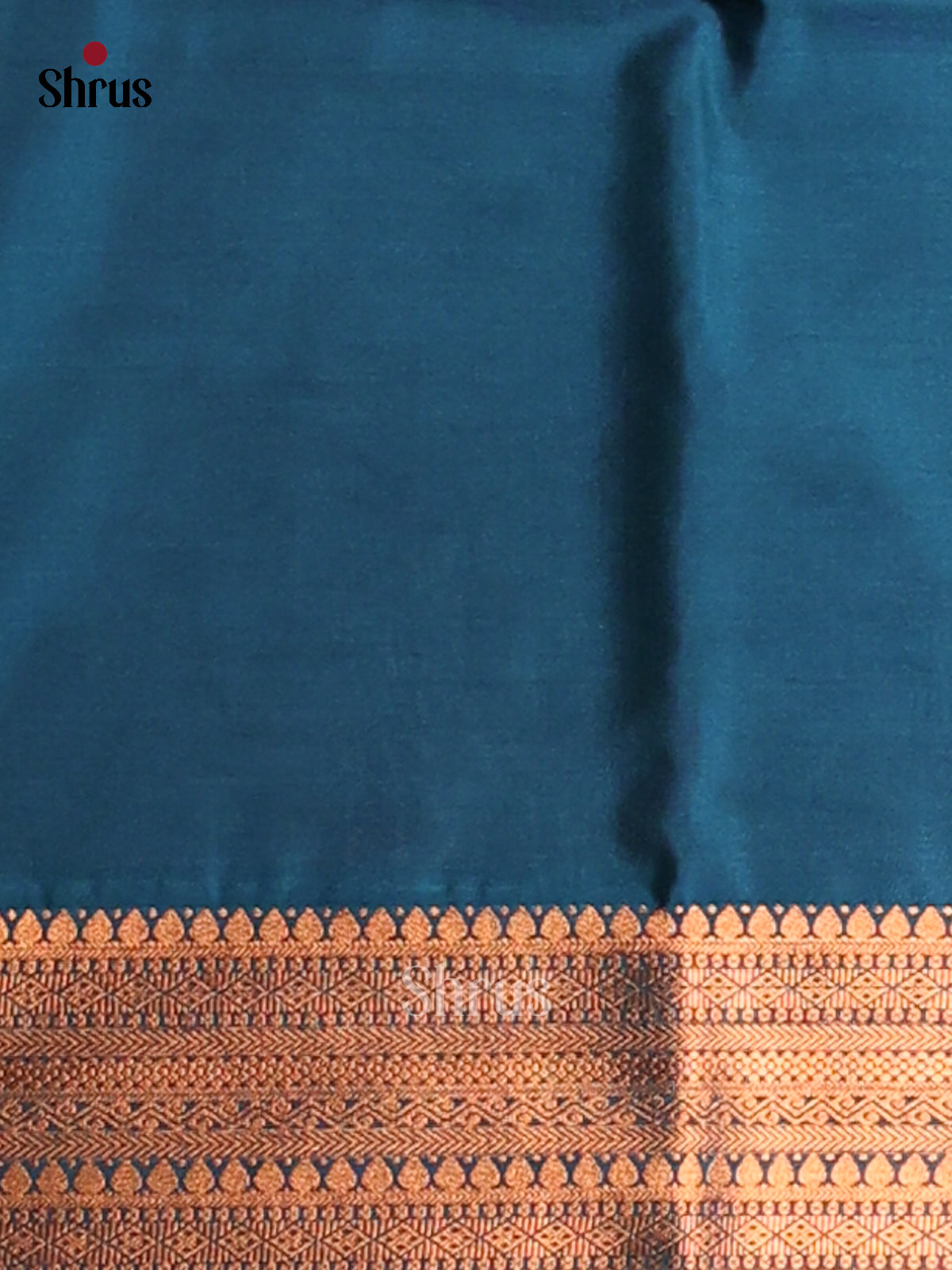 Orange & Blue - Korvai Semi Kanchipuram saree - Shop on Shrus.com