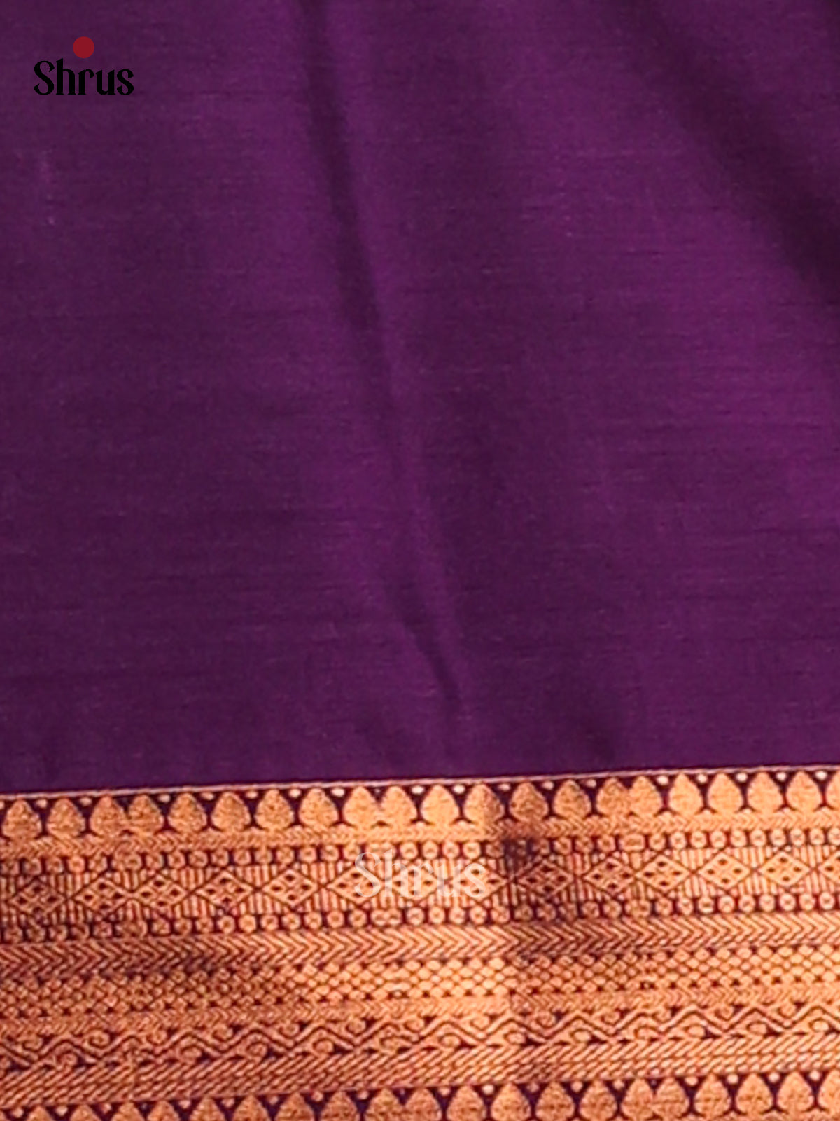 Green & Violet - Semi Kanchipuram Saree - Shop on Shrus.com