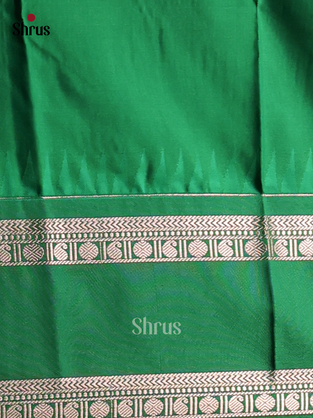 Yellow with Green- Semi Kanchipuram Saree - Shop on Shrus.com