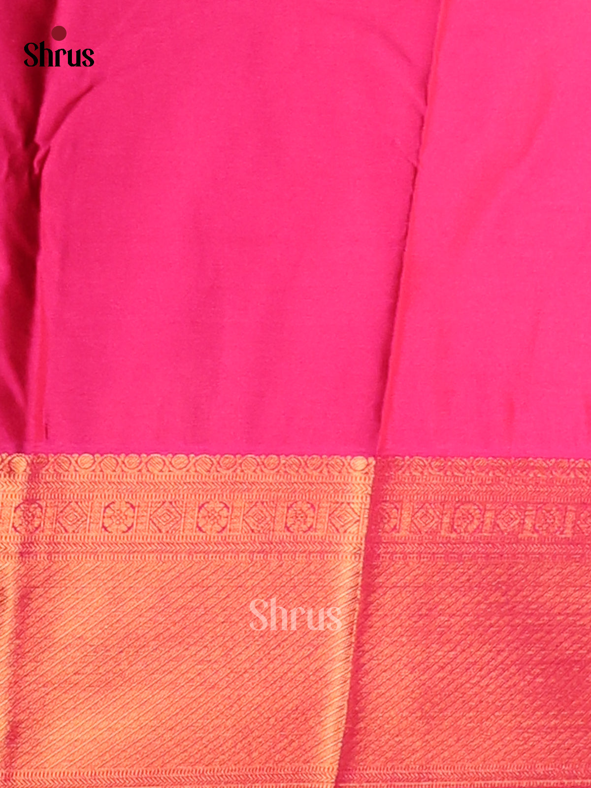 Green with Pink - Semi Kanchipuram Saree - Shop on Shrus.com