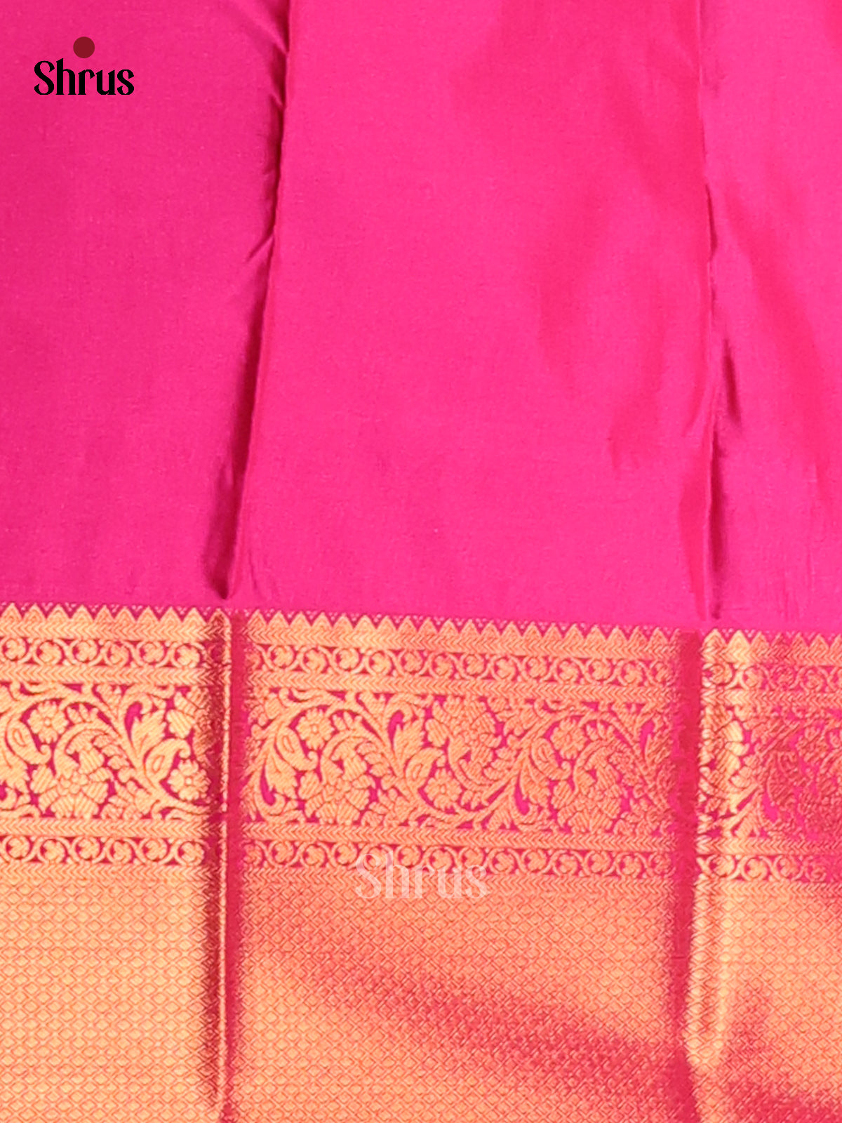 Blue with Pink - Semi Kanchipuram Saree - Shop on Shrus.com