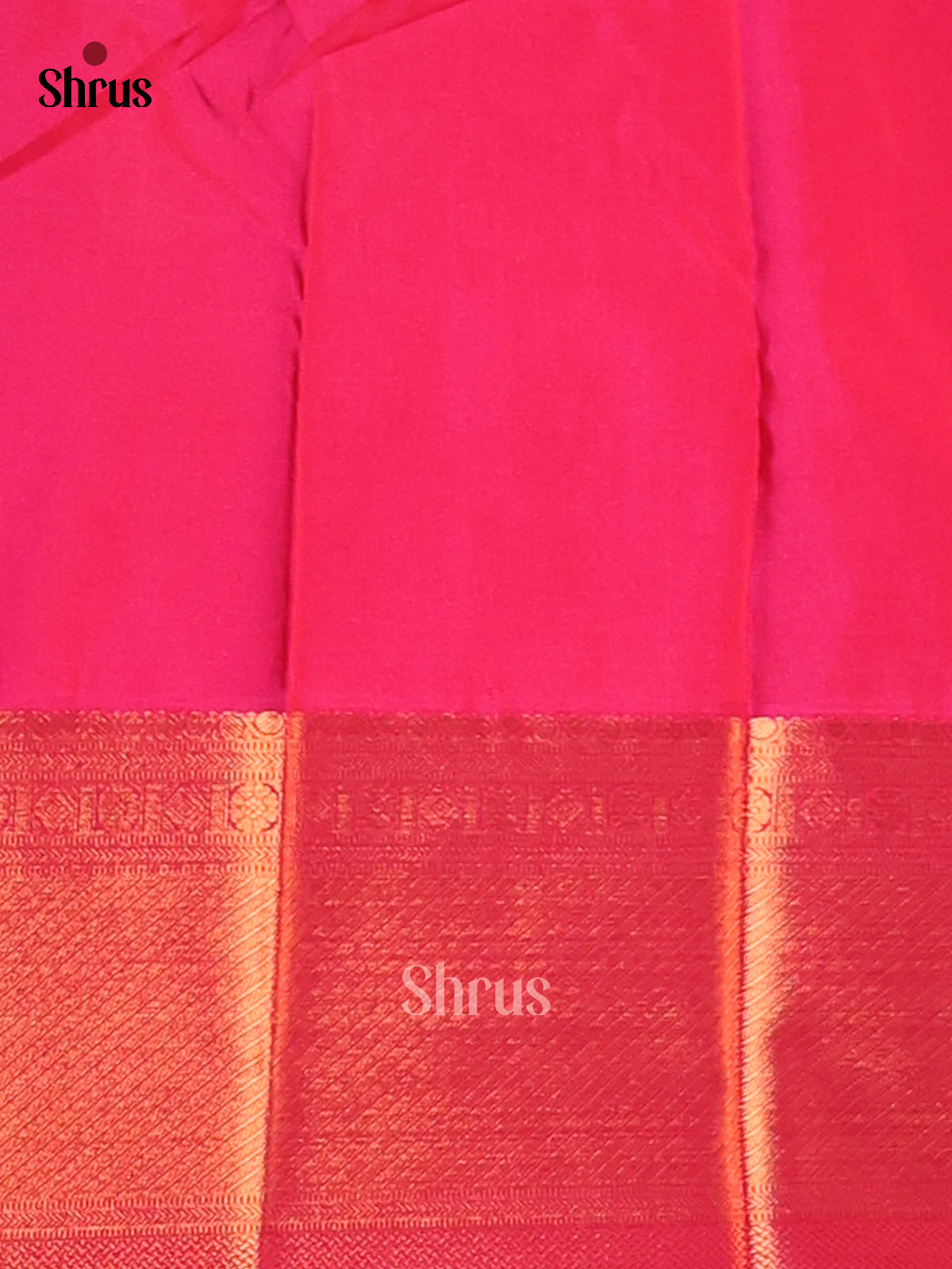 Lite green with Maroon- Semi Kanchipuram Saree - Shop on Shrus.com