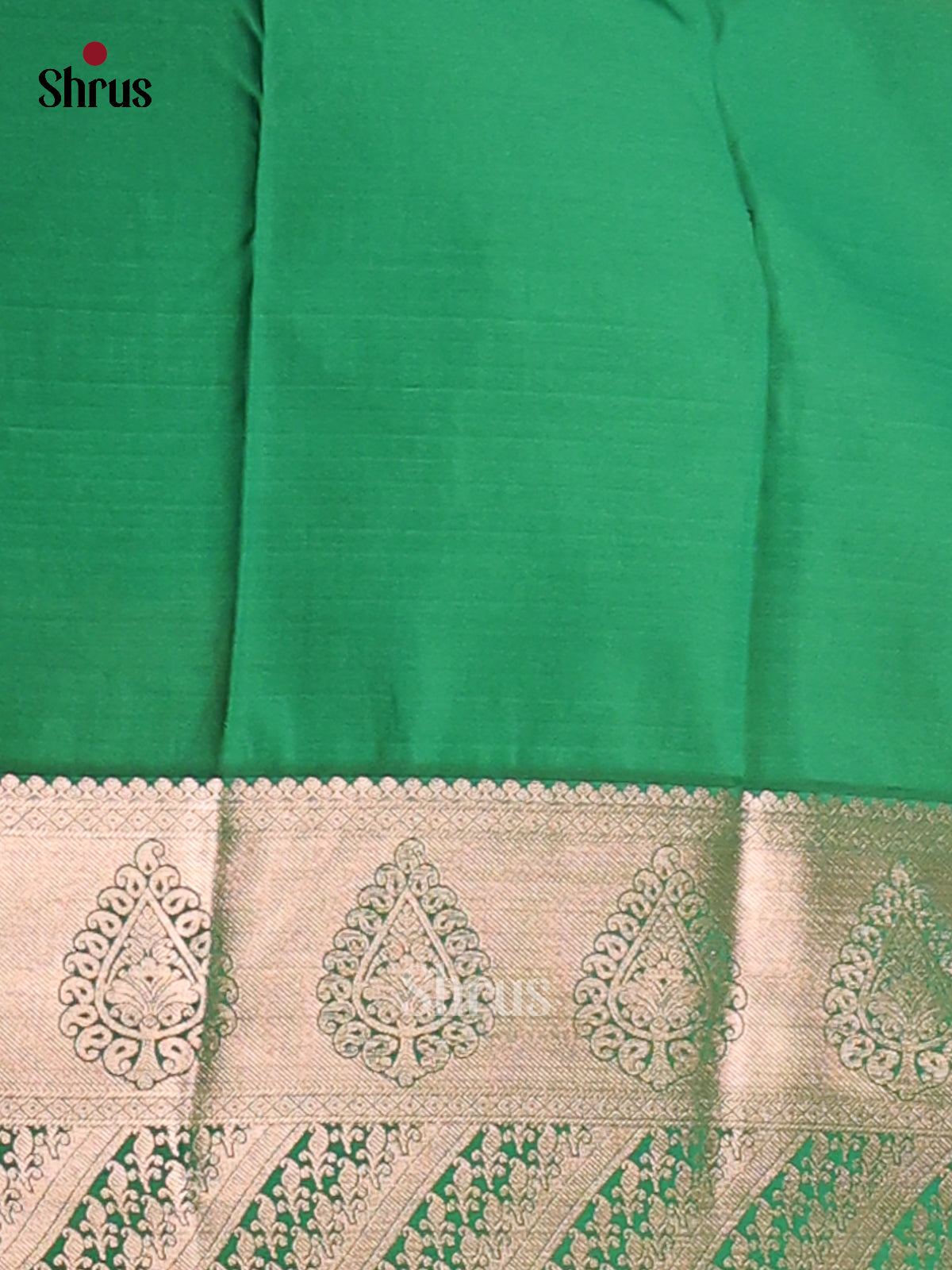 Pink with Green - Semi Kanchipuram Saree - Shop on Shrus.com