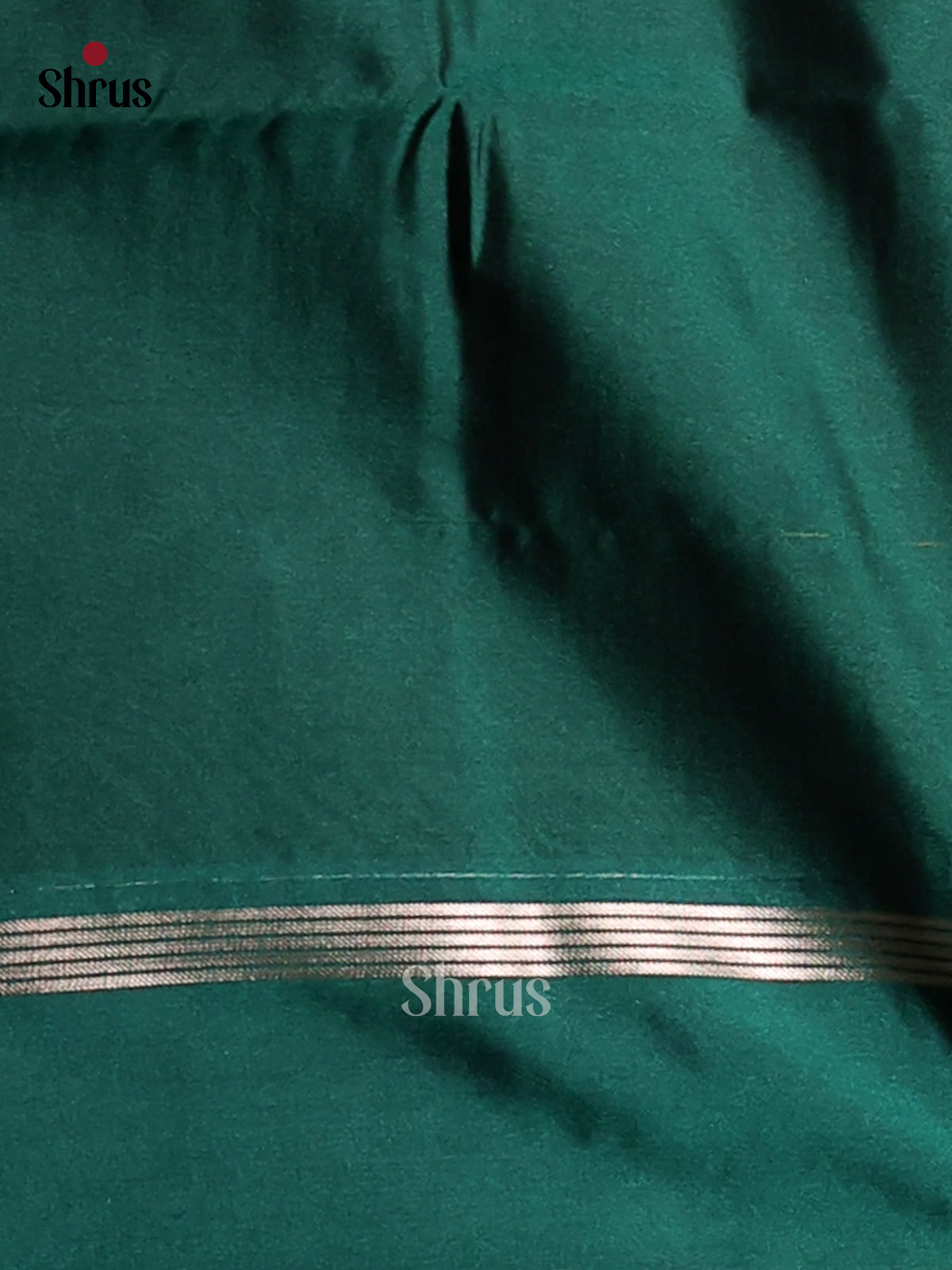 Mustardy Green & Green- Semi Softsilk Saree - Shop on Shrus.com