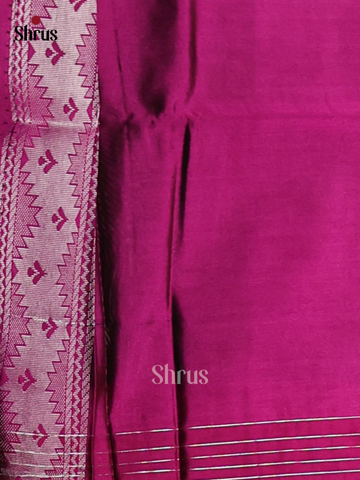 Green & Purple- Semi Softsilk Saree - Shop on Shrus.com
