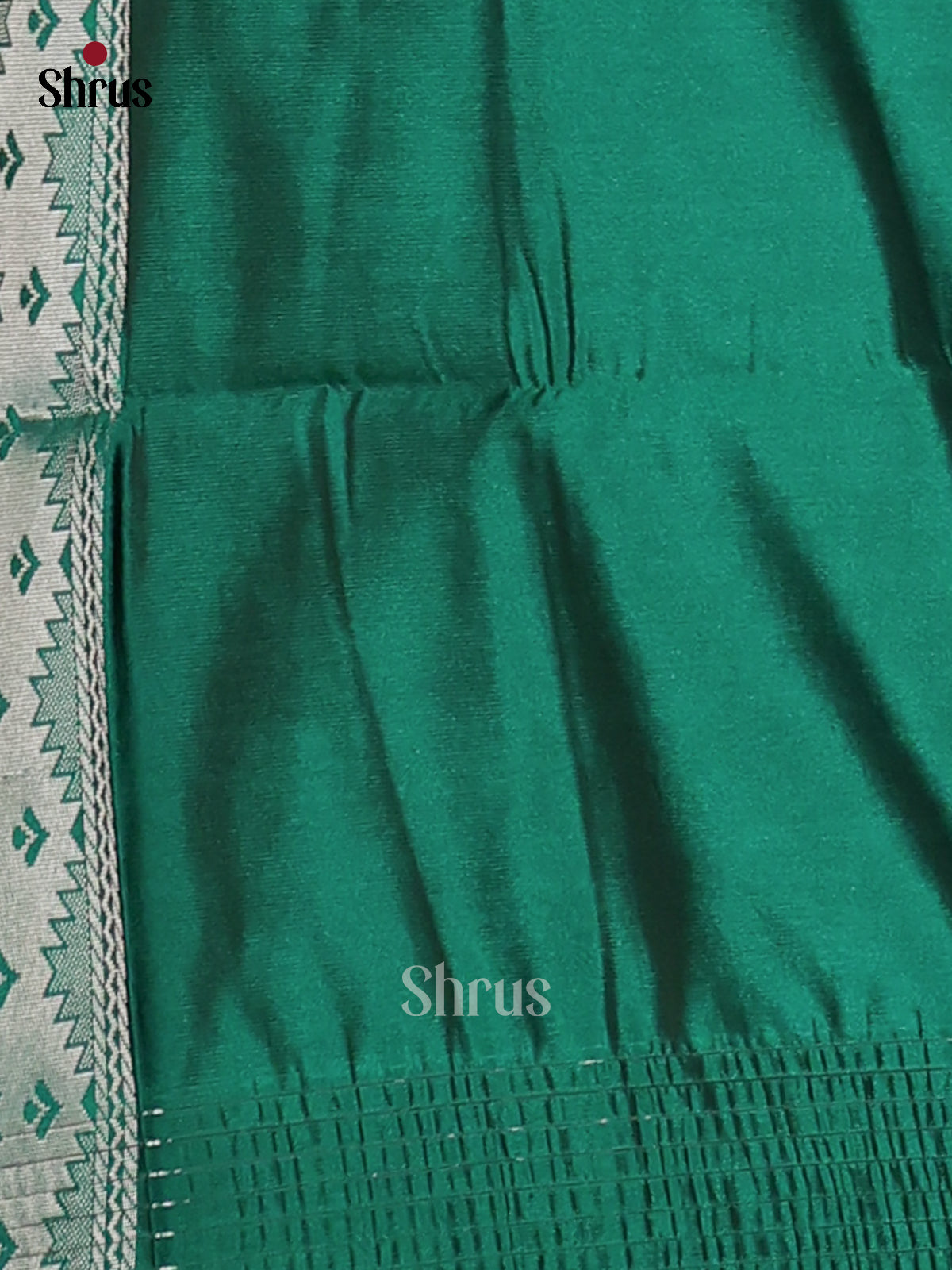 Brick & Green - Semi Softsilk Saree - Shop on Shrus.com