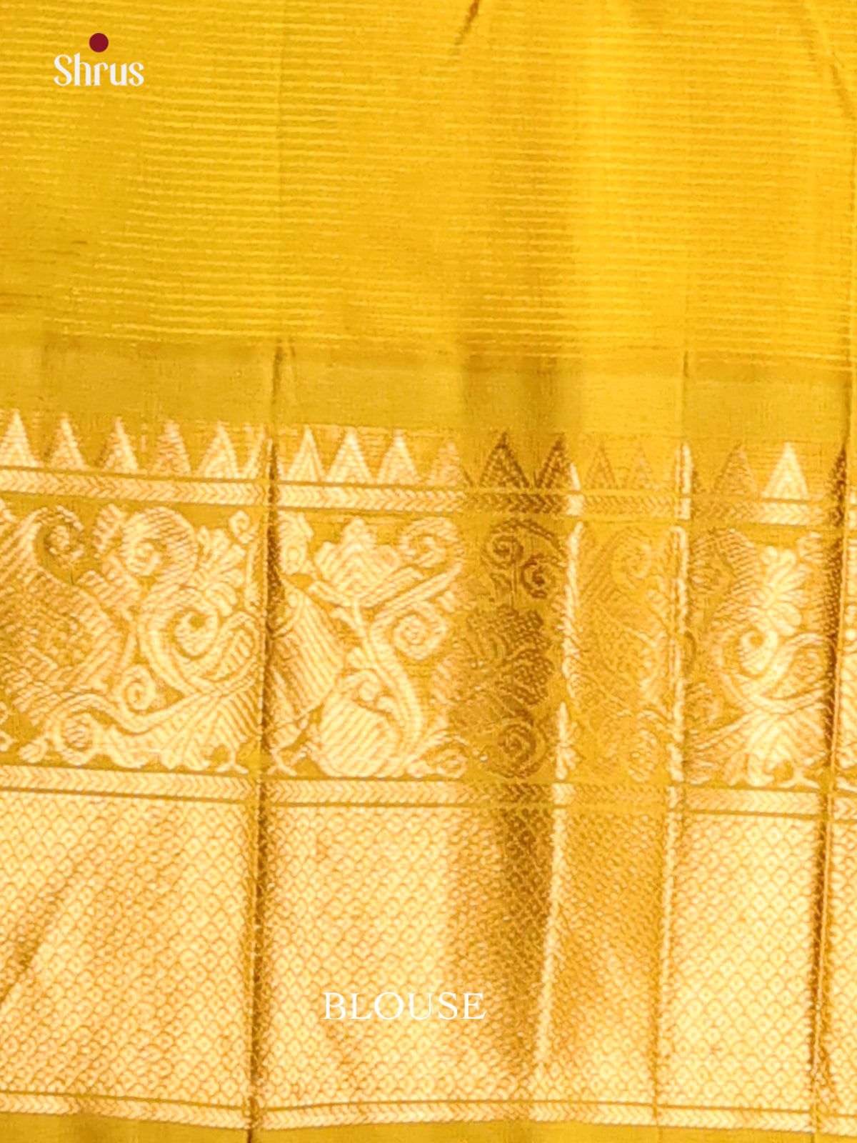 Gorgeous Pista green Silk Cotton Saree with peacock floral vines in Yellow zari border - Shop on Shrus.com