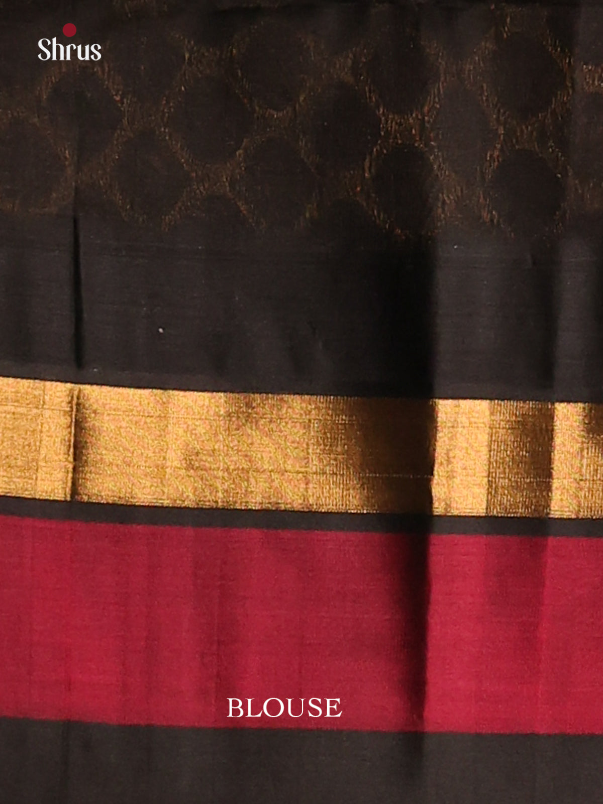 Graceful Cream Silk Cotton Saree with black brocade pallu - Shop on Shrus.com