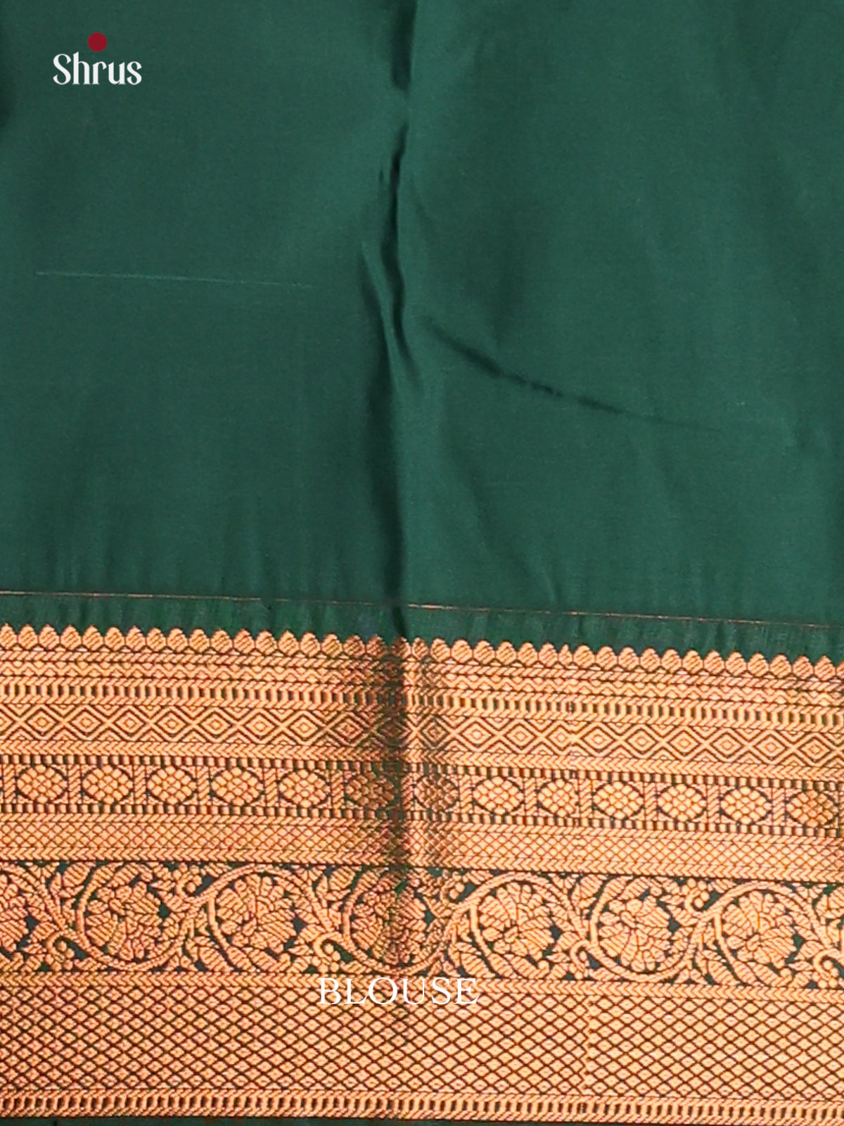 Purple & Dark Green - Semi Kanchipuram Saree - Shop on Shrus.com