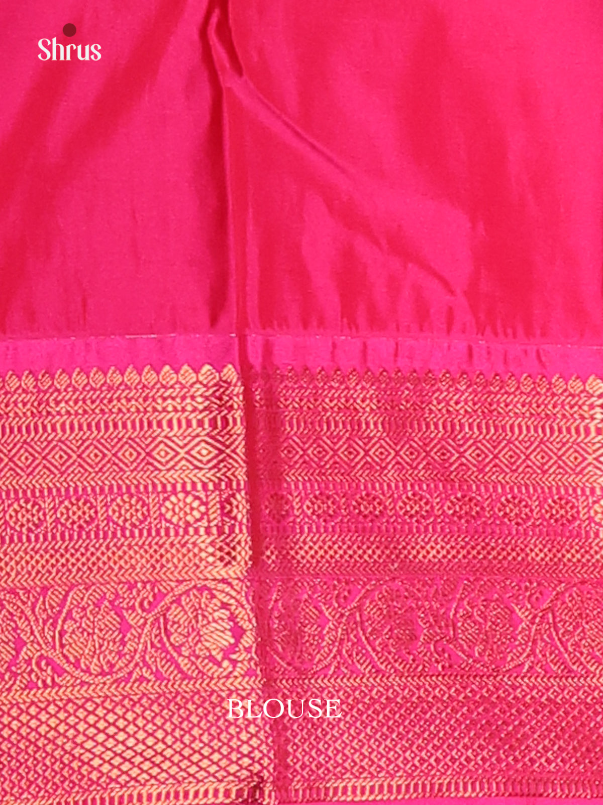 Mustard & Pink - Semi Kanchipuram Saree - Shop on Shrus.com