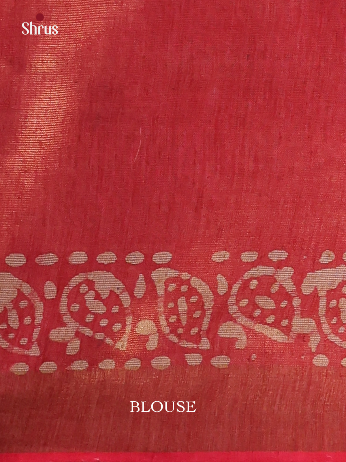 Blue & Red - Bhatik Saree - Shop on Shrus.com