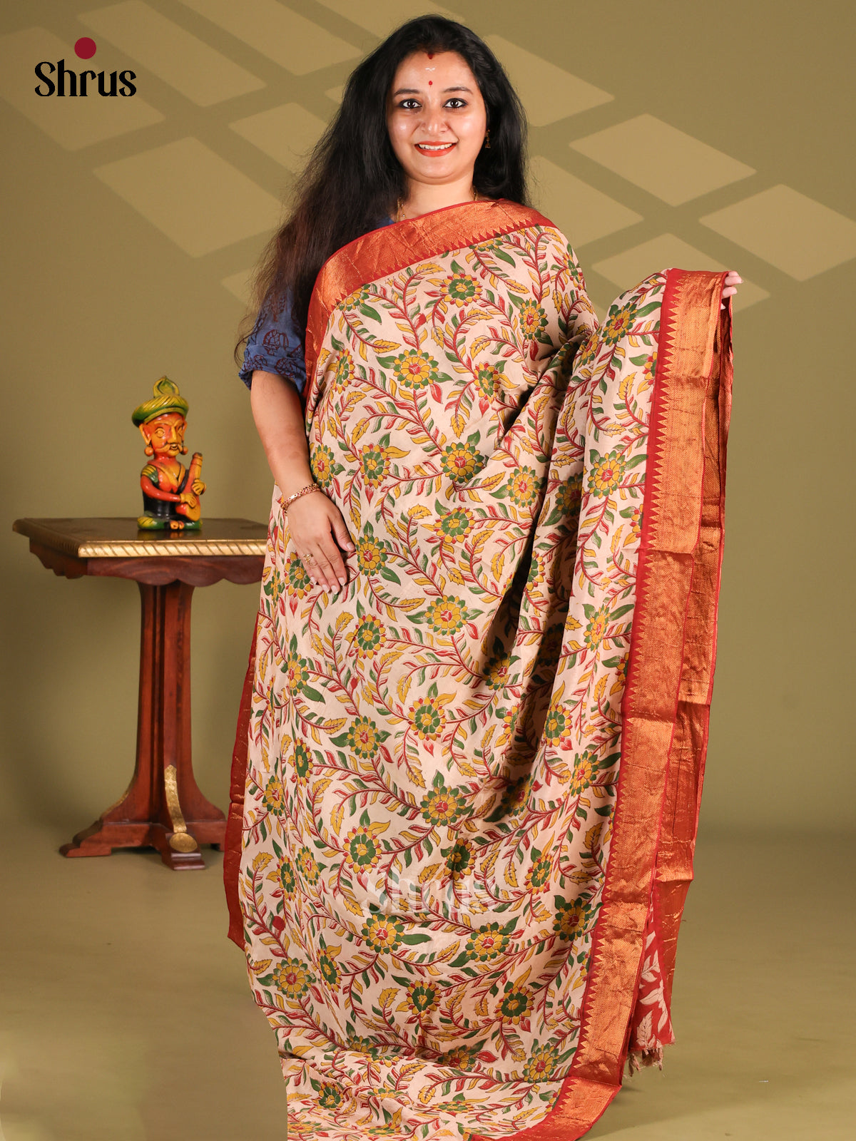 DES28160 - chennur-kalamkari Saree - Shop on Shrus.com
