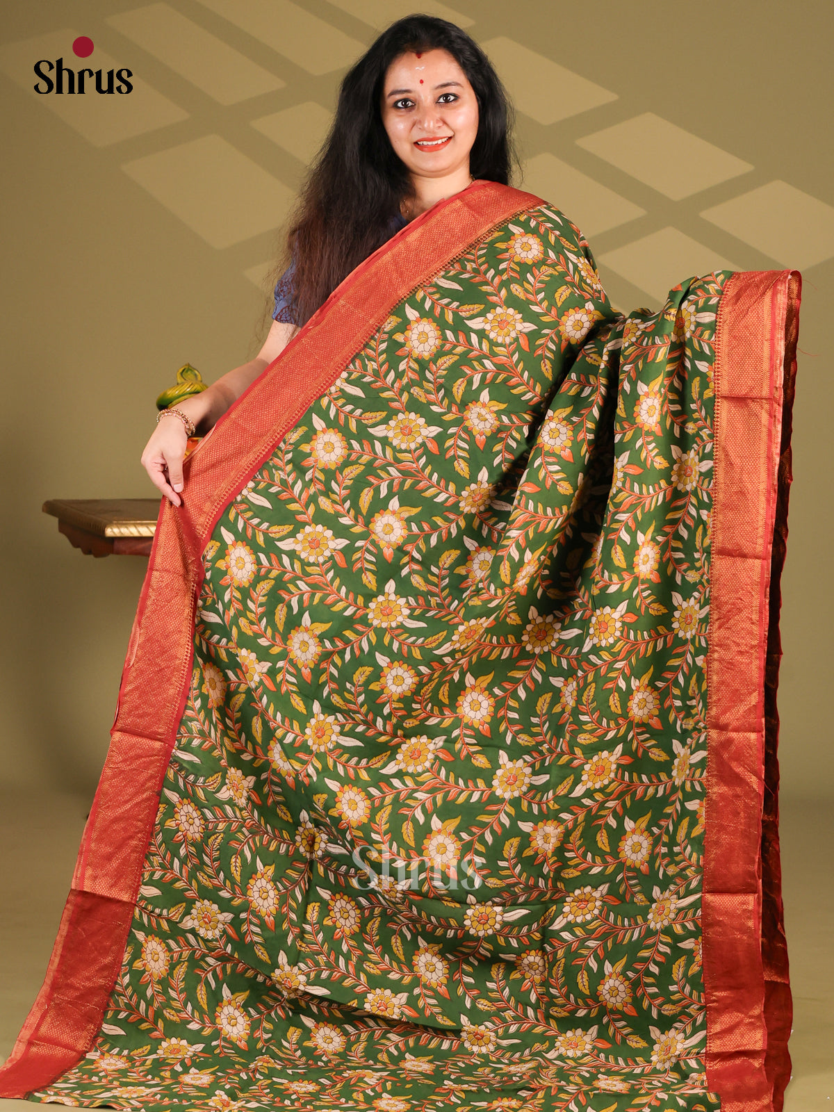 DES28162 - chennur-kalamkari Saree - Shop on Shrus.com