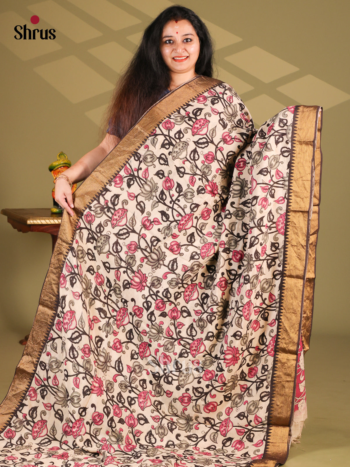 DES28169 - chennur-kalamkari Saree - Shop on Shrus.com