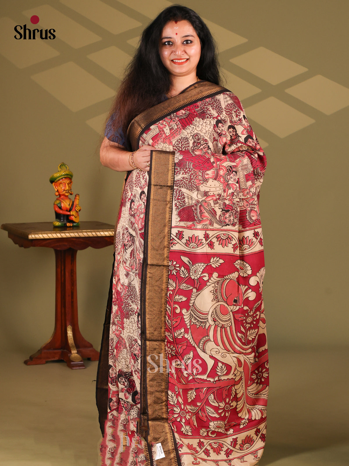 DES28185 - chennur-kalamkari Saree - Shop on Shrus.com