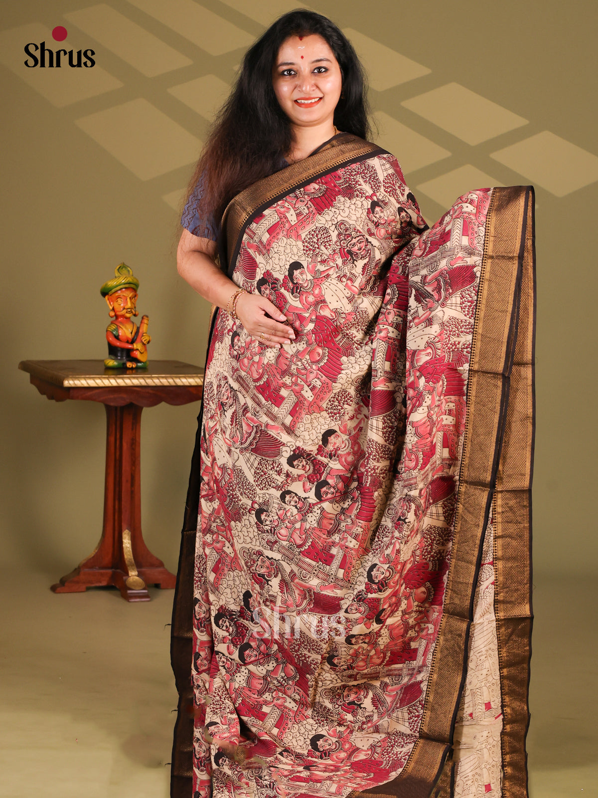 DES28185 - chennur-kalamkari Saree - Shop on Shrus.com