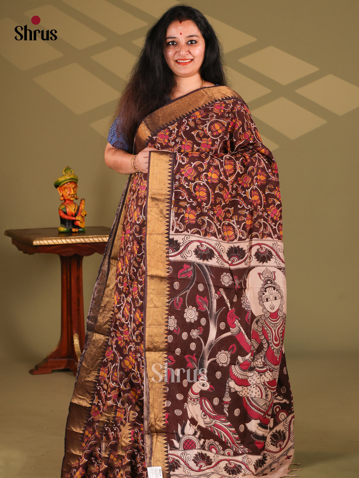 DES28206 - chennur-kalamkari Saree - Shop on Shrus.com