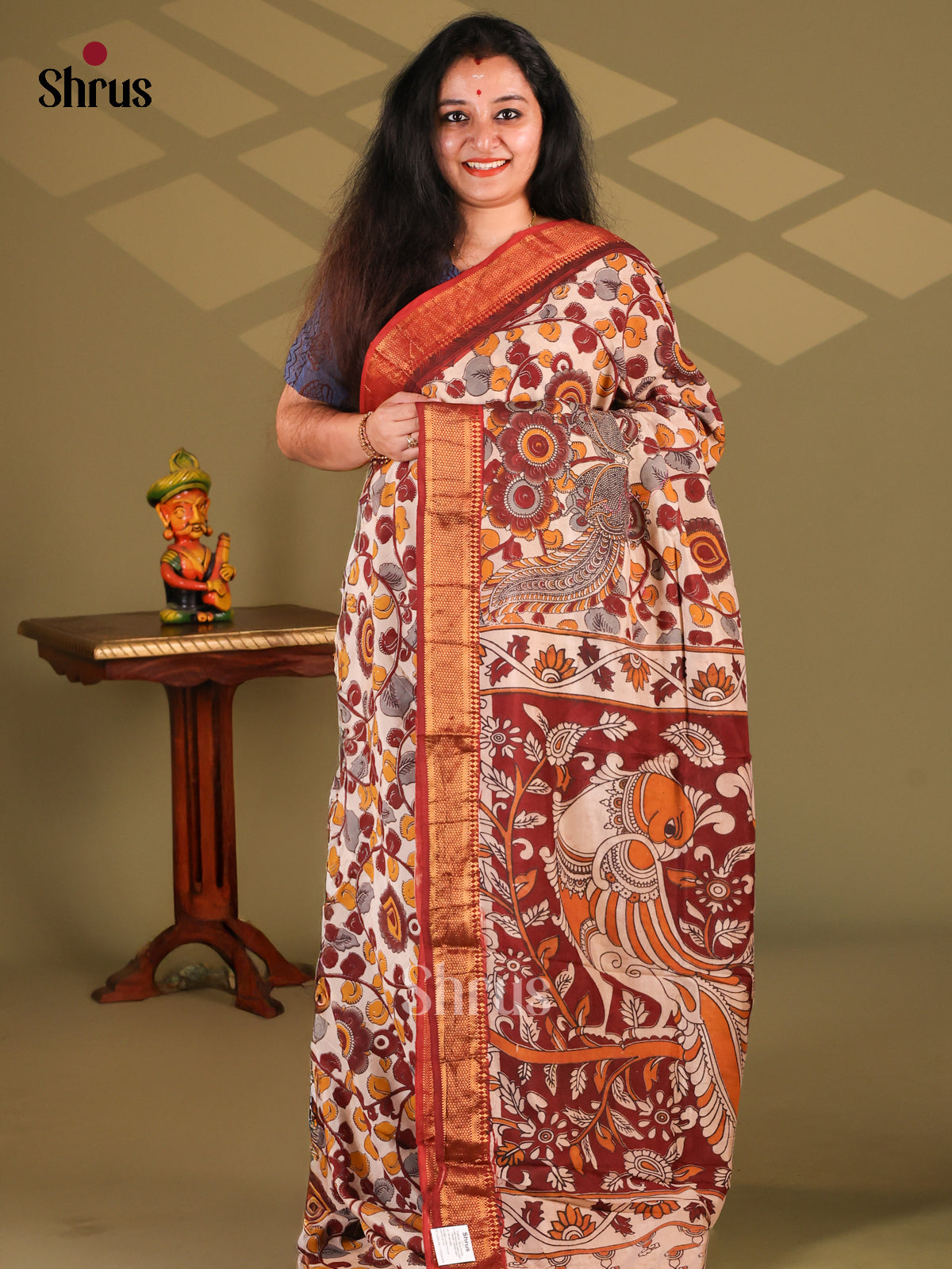 DES28233 - chennur-kalamkari Saree - Shop on Shrus.com