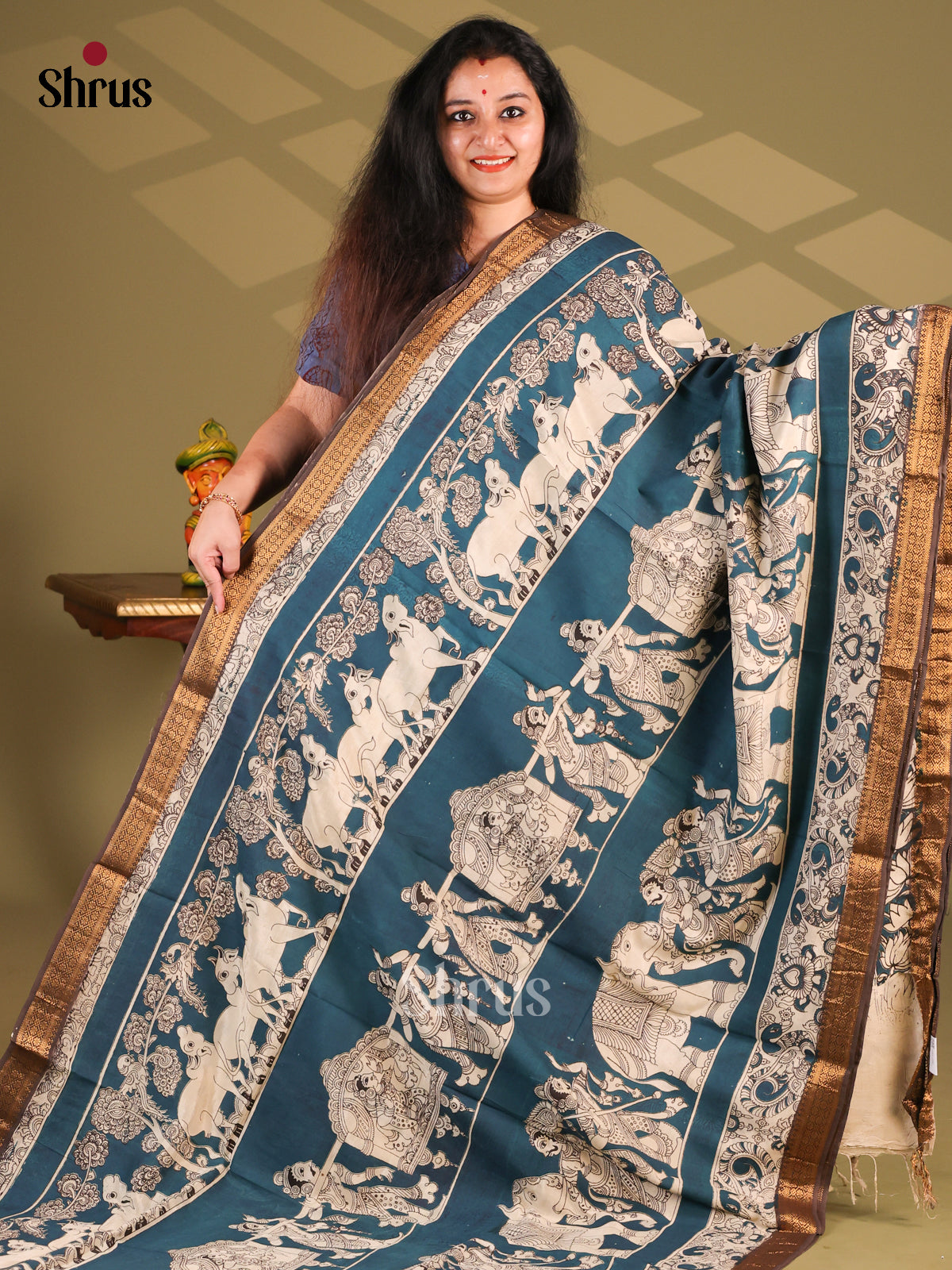 DES28236 - chennur-kalamkari Saree - Shop on Shrus.com