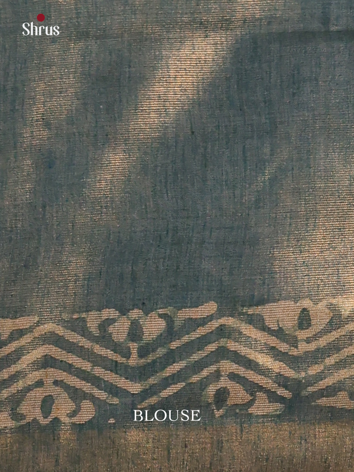 Elephant Grey  & Light Blue - Bhatik Saree - Shop on Shrus.com