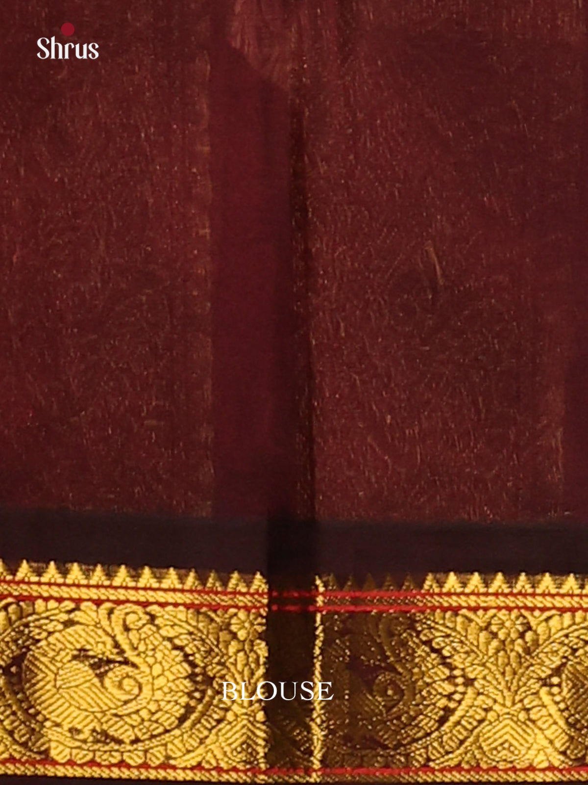 Elegant Teal Silk Cotton Saree with gold zari floral buttas & brown zari border - Shop on Shrus.com