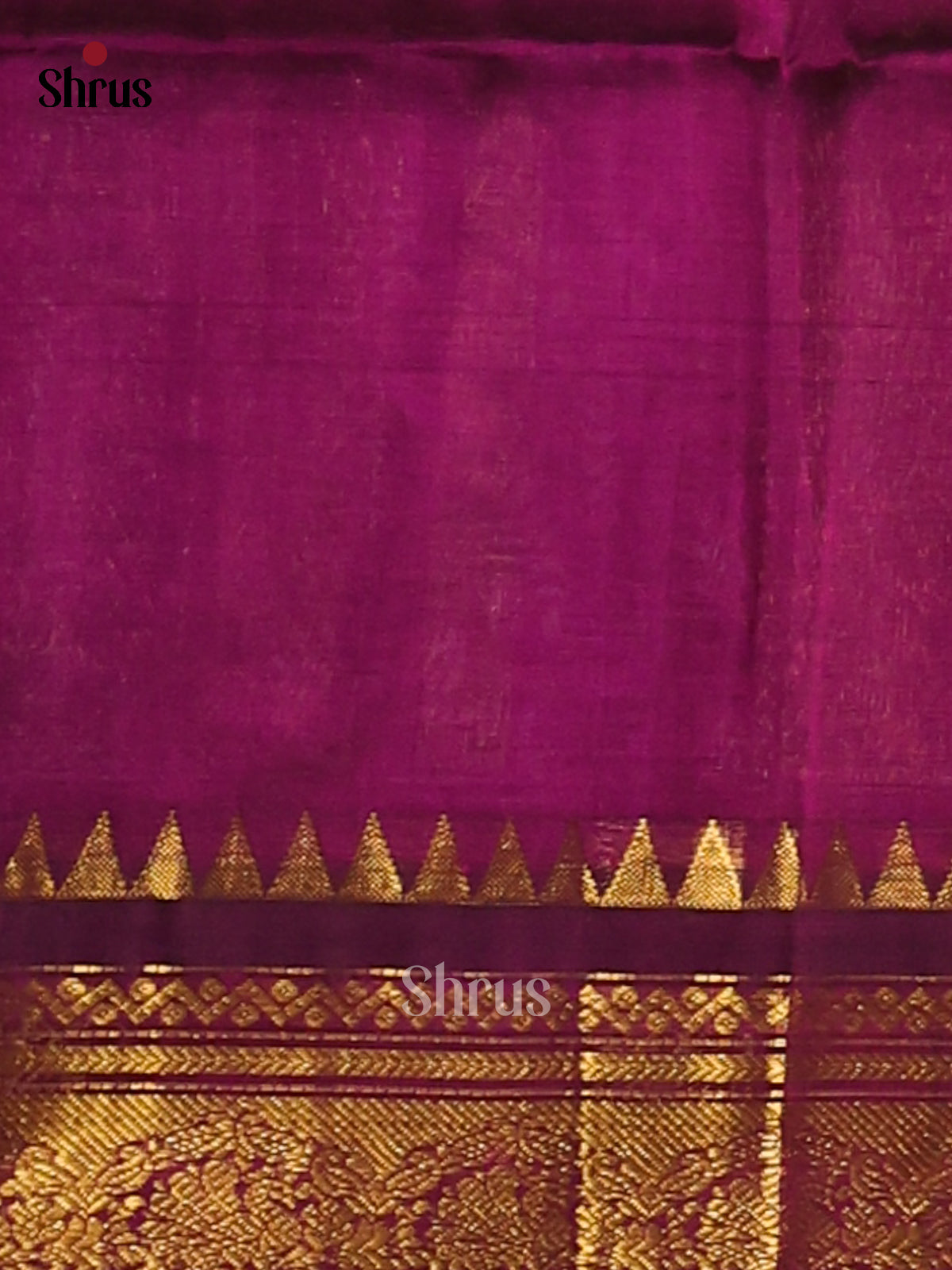 Majestic Lavender Silk Cotton Saree with zari podi kattam & contrast Purple Zari Border - Shop on Shrus.com