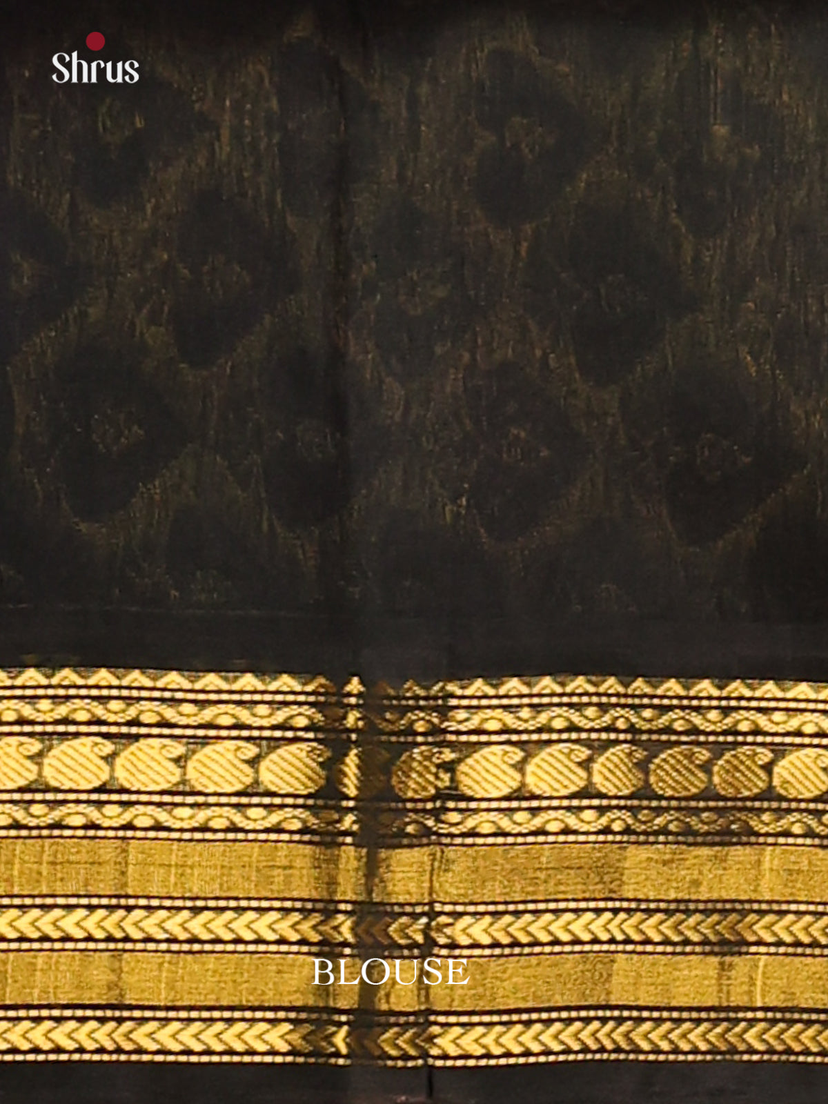 Regal Purple Silk Cotton Saree with golden manga buttas & black floral brocade pallu - Shop on Shrus.com