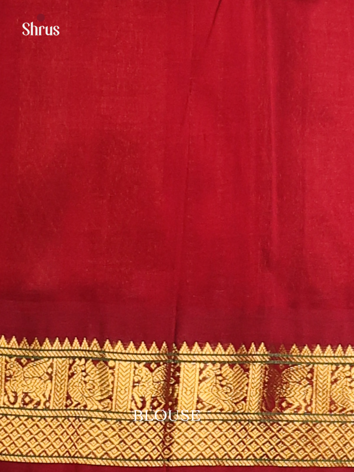 Glorious Mambala Yellow Silk Cotton Saree with contrast Maroon zari brocade Pallu - Shop on Shrus.com
