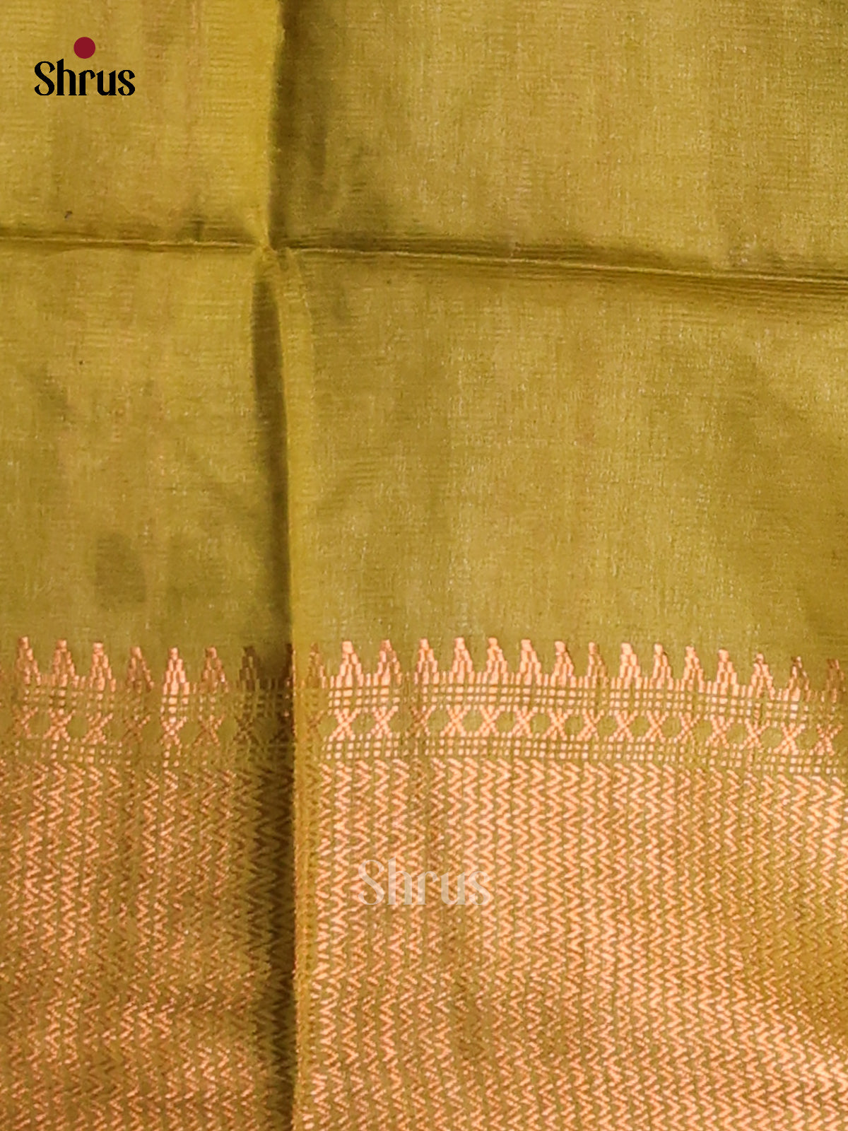 Brown with Green - shibori saree - Shop on Shrus.com