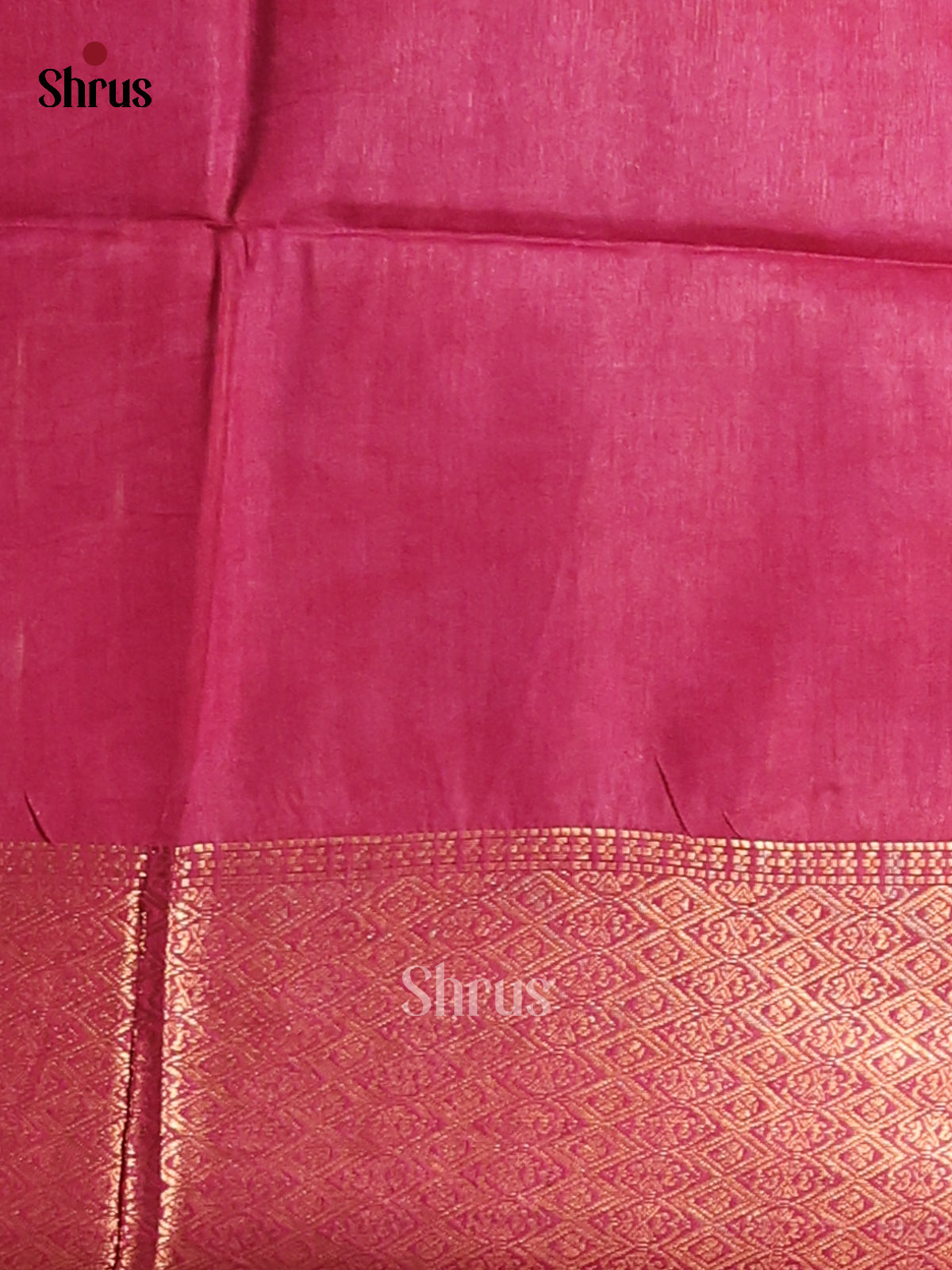 Cream & Pink- shibori saree - Shop on Shrus.com