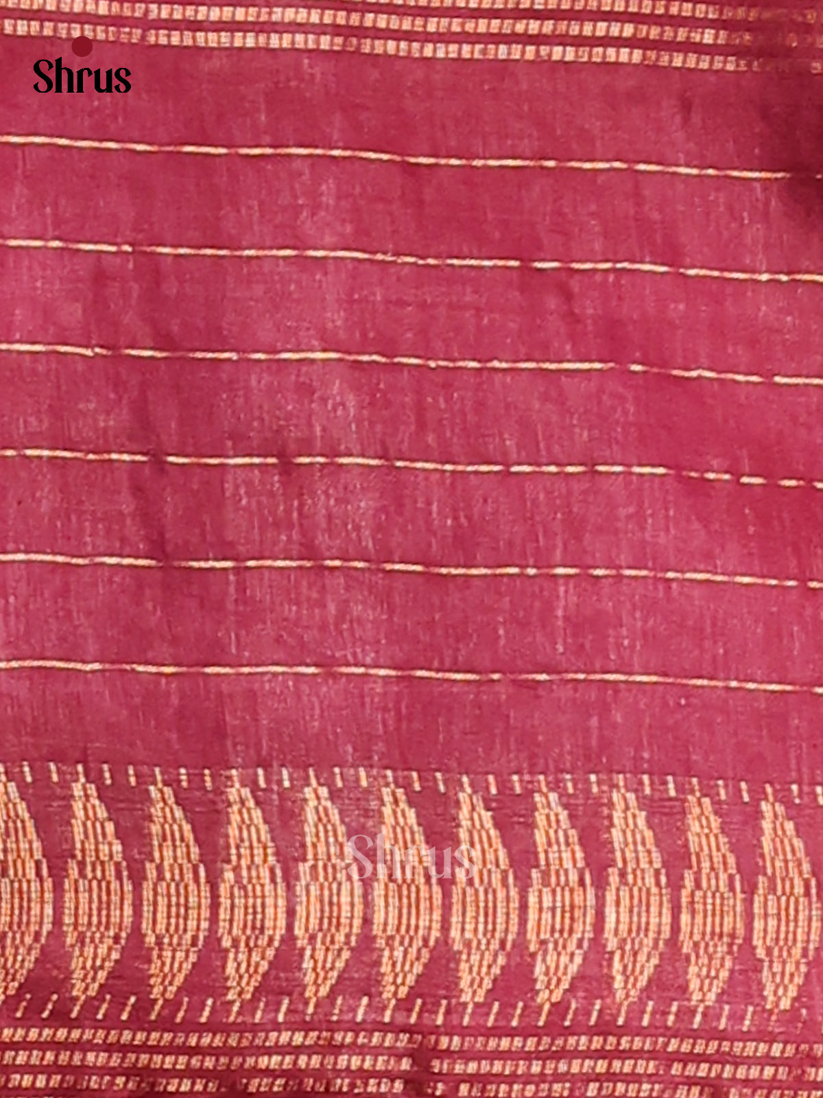 Brown & Maroon - Shibori Saree - Shop on Shrus.com