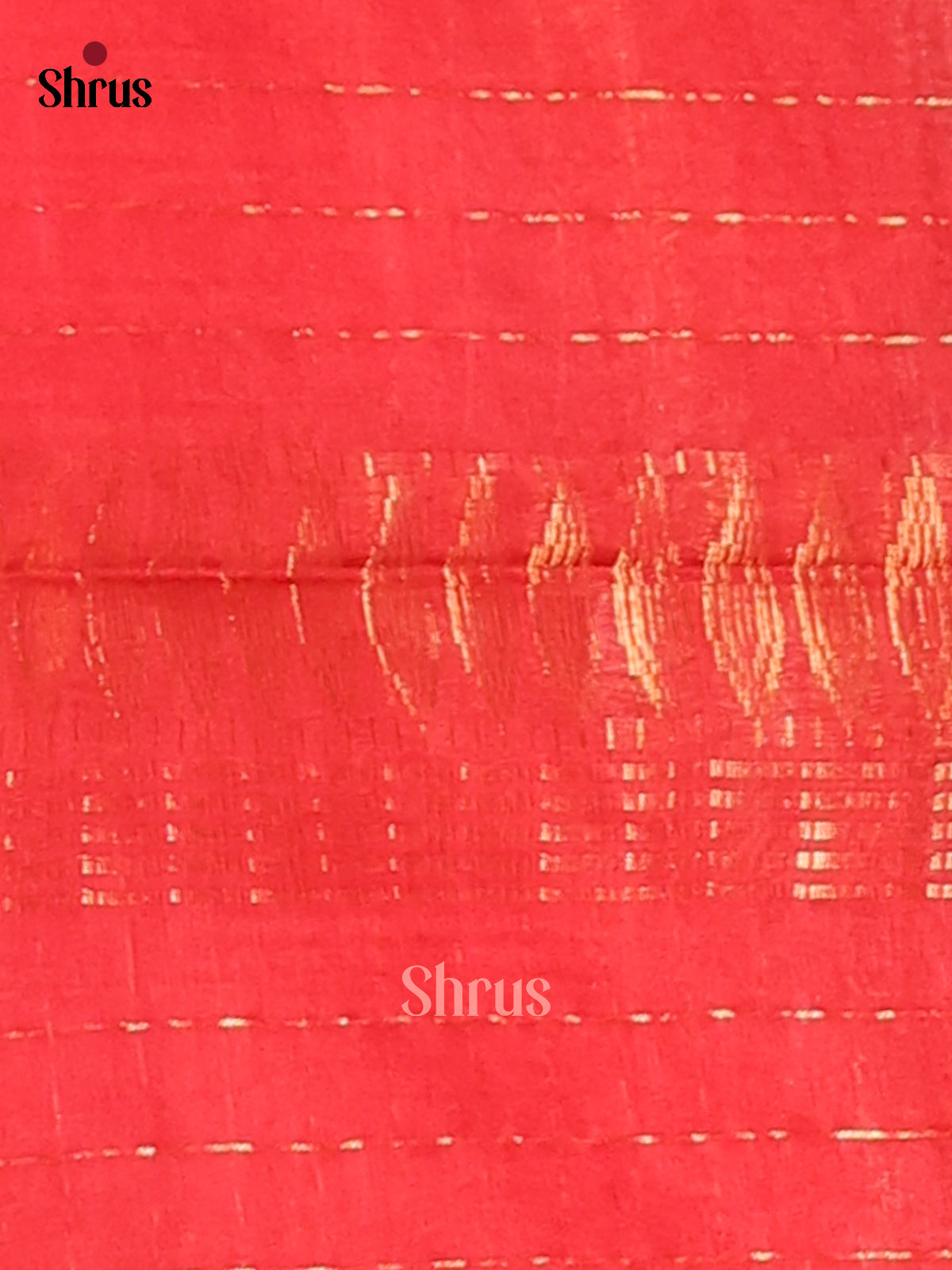 Brown with Red - Shibori Saree - Shop on Shrus.com